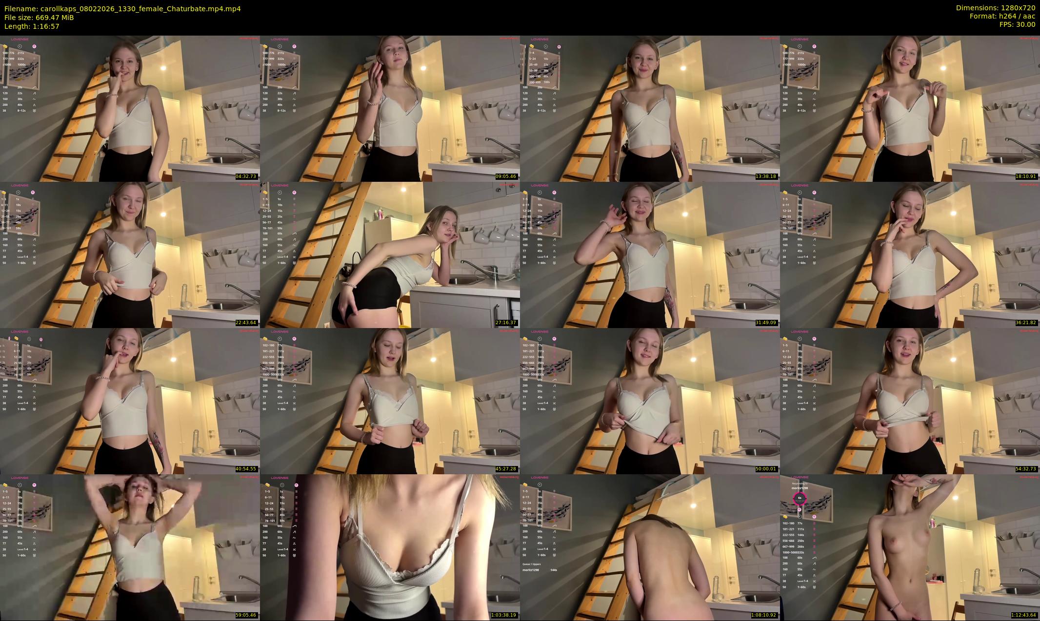 carollkaps — 77 minute Chaturbate female cam show recording, 720p, Feb 8, 2026