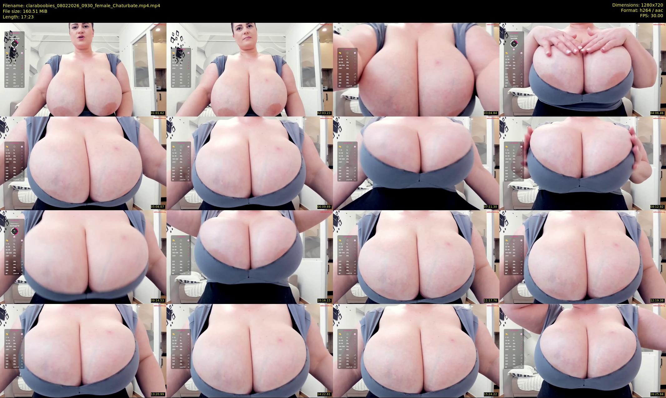 claraboobies — 18 minute Chaturbate female cam show recording, 720p, Feb 8, 2026