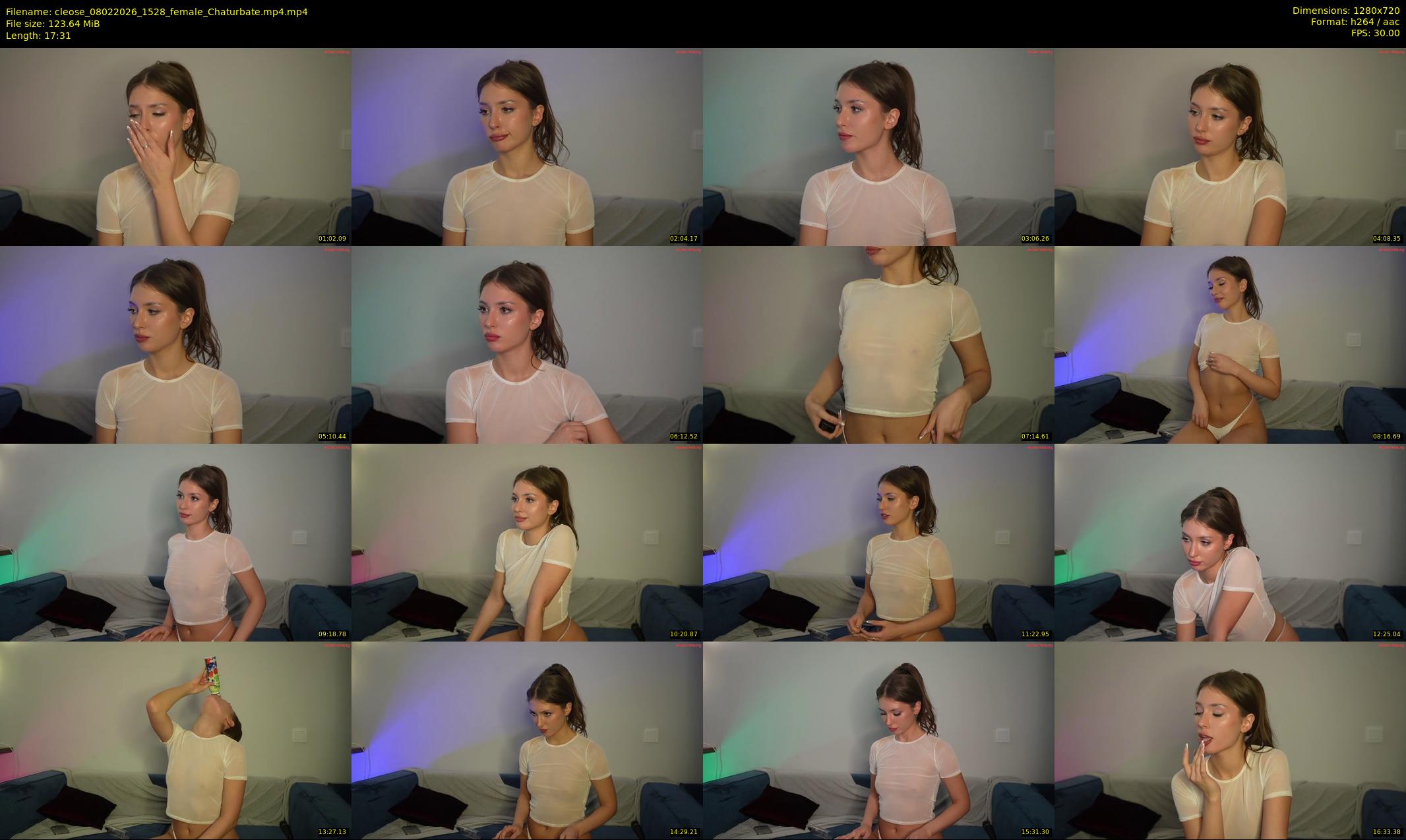 cleose — 18 minute Chaturbate female cam show recording, 720p, Feb 8, 2026