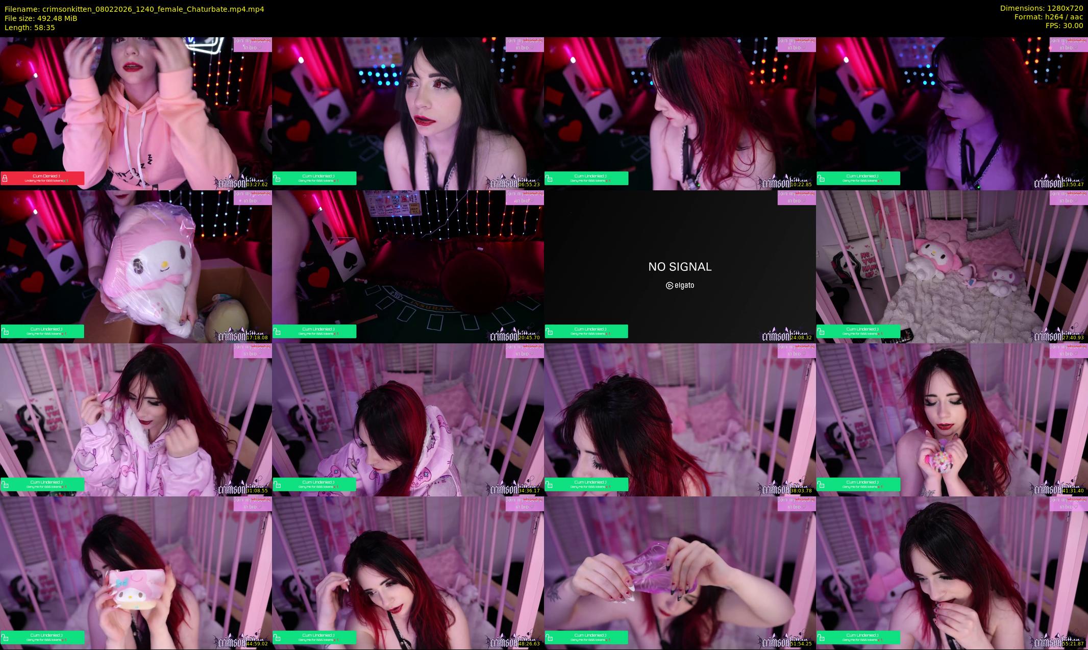 crimsonkitten — 59 minute Chaturbate female cam show recording, 720p, Feb 8, 2026