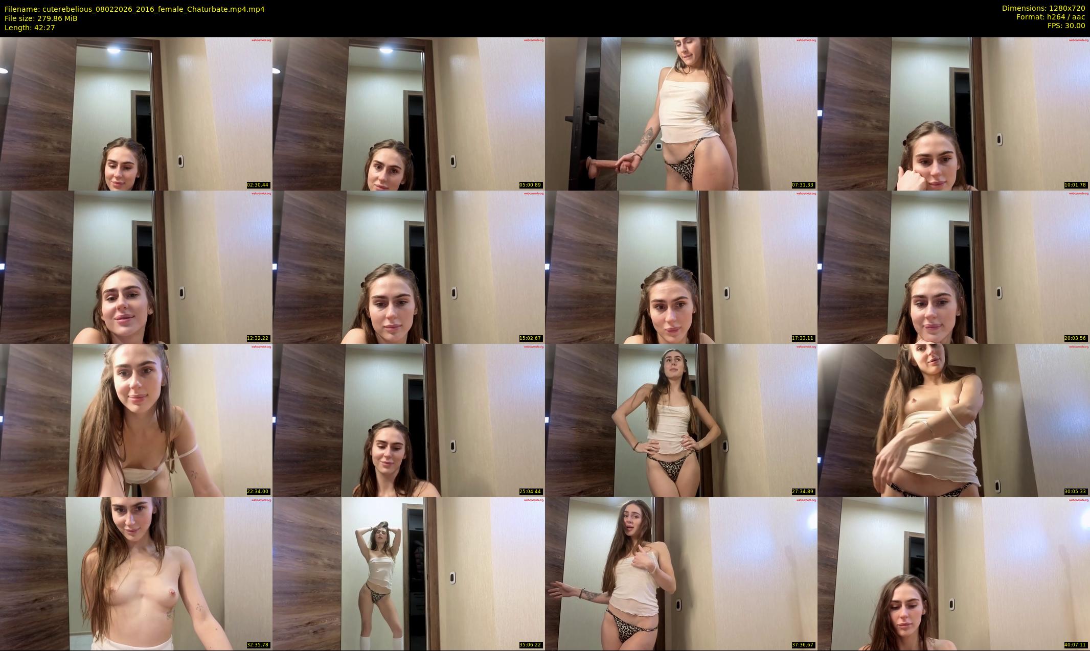 cuterebelious — 43 minute Chaturbate female cam show recording, 720p, Feb 8, 2026