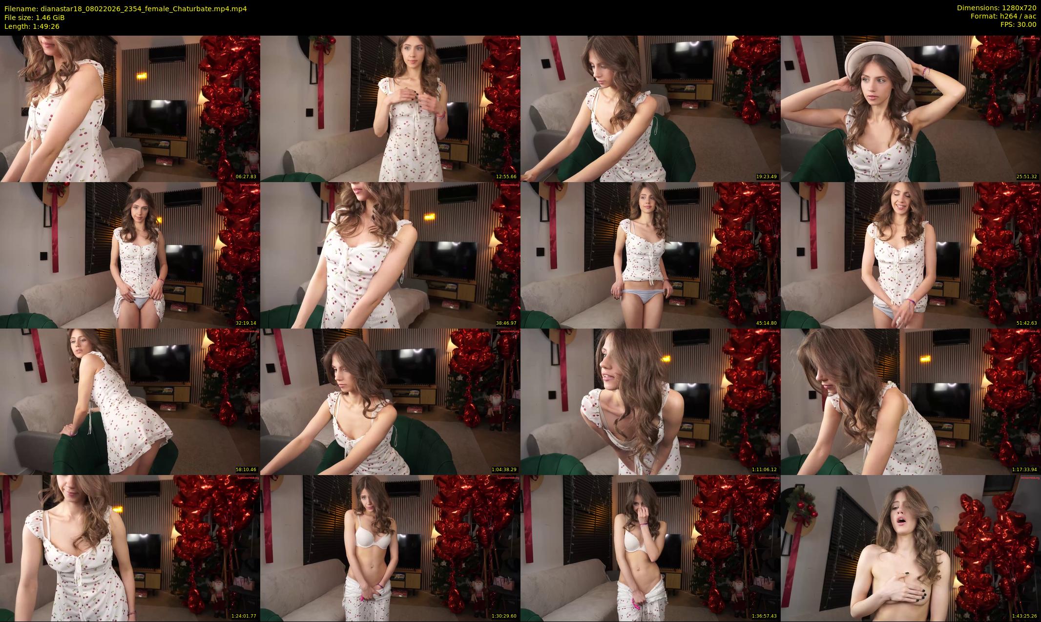 dianastar18 — 110 minute Chaturbate female cam show recording, 720p, Feb 8, 2026