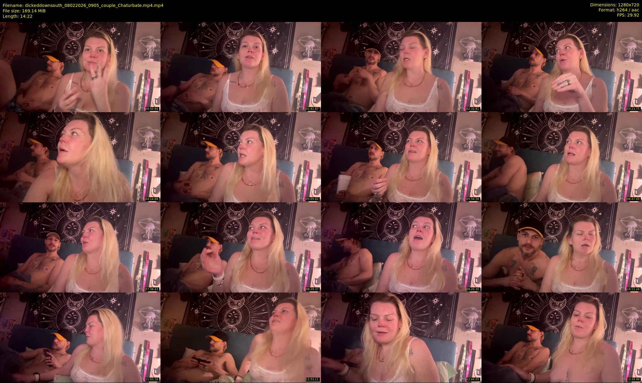 dickeddownsouth — 15 minute Chaturbate couple cam show recording, 720p, Feb 8, 2026