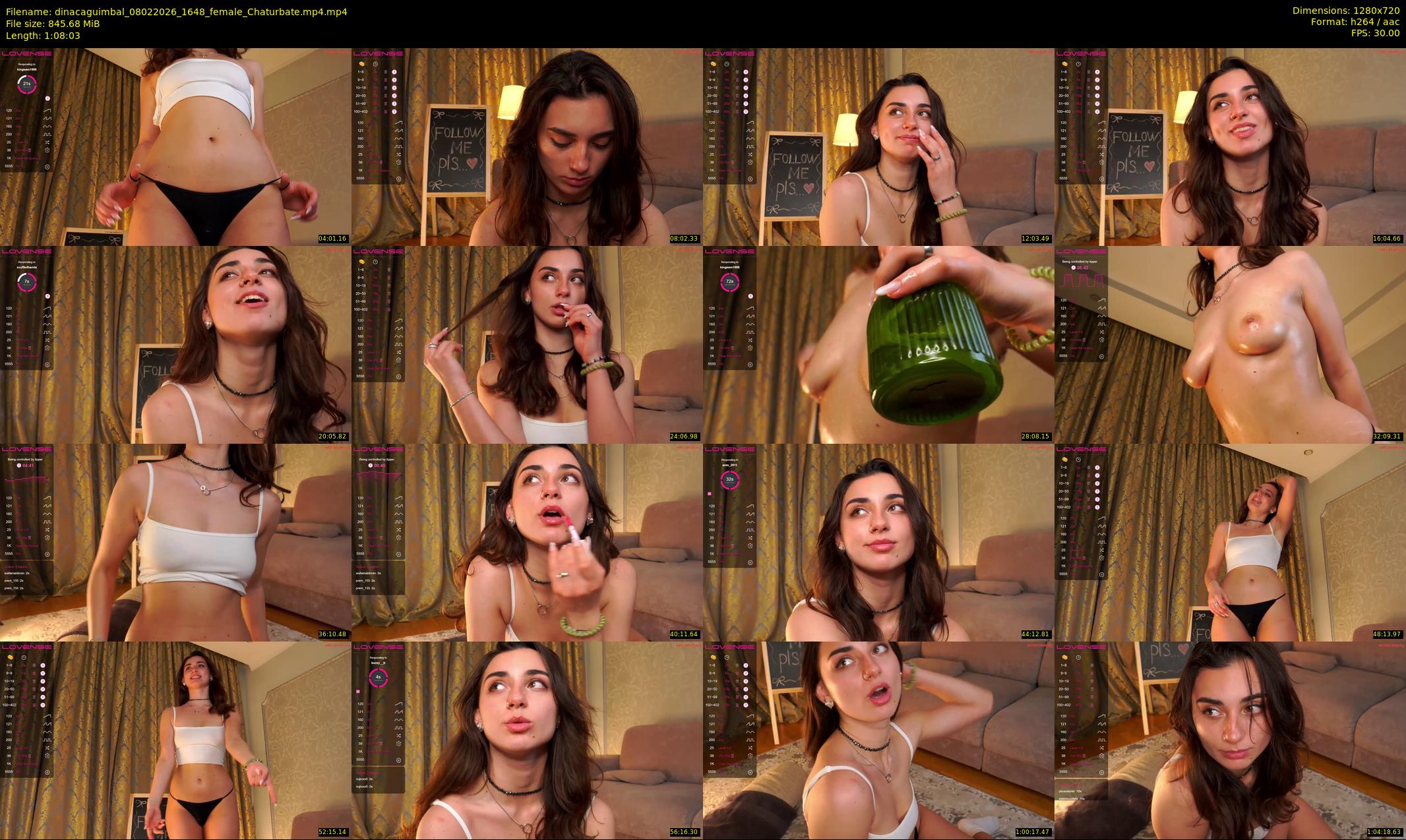 dinacaguimbal — 69 minute Chaturbate female cam show recording, 720p, Feb 8, 2026
