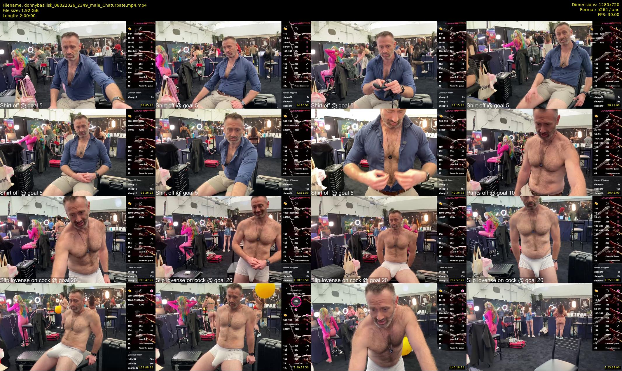 donnybasilisk — 120 minute Chaturbate male cam show recording, 720p, Feb 8, 2026