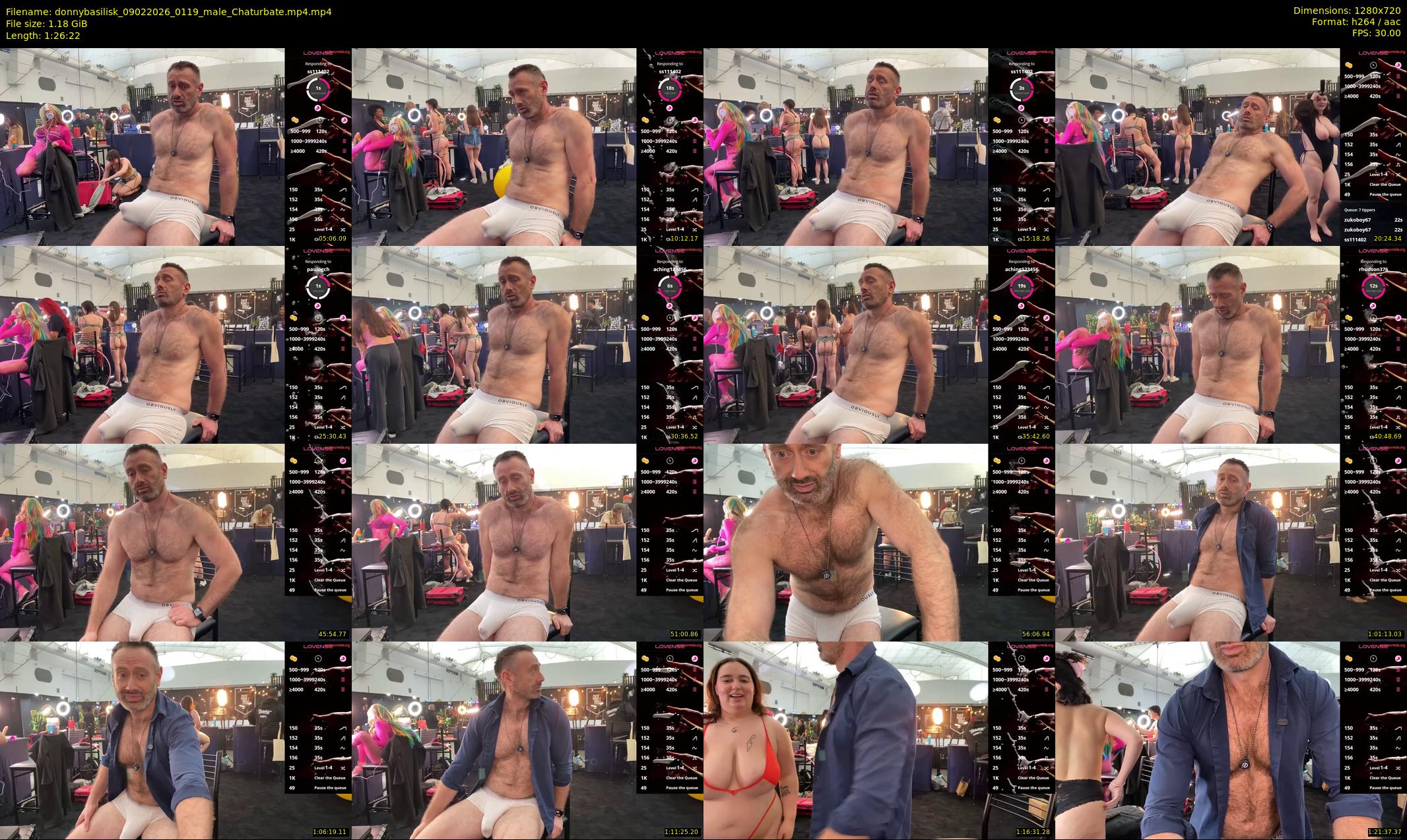 donnybasilisk — 87 minute Chaturbate male cam show recording, 720p, Feb 9, 2026