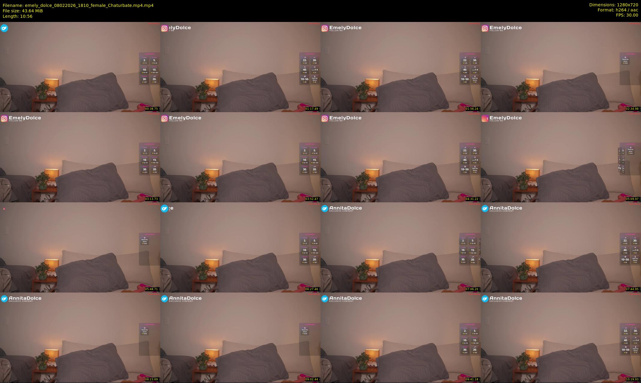 emely_dolce — 11 minute Chaturbate female cam show recording, 720p, Feb 8, 2026