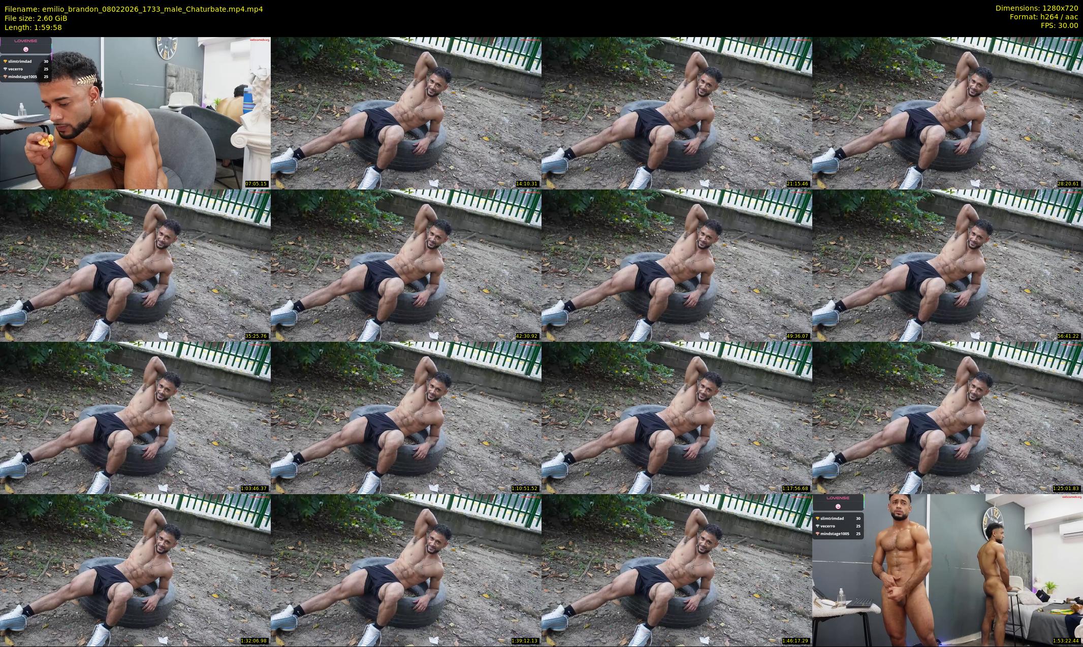 emilio_brandon — 120 minute Chaturbate male cam show recording, 720p, Feb 8, 2026