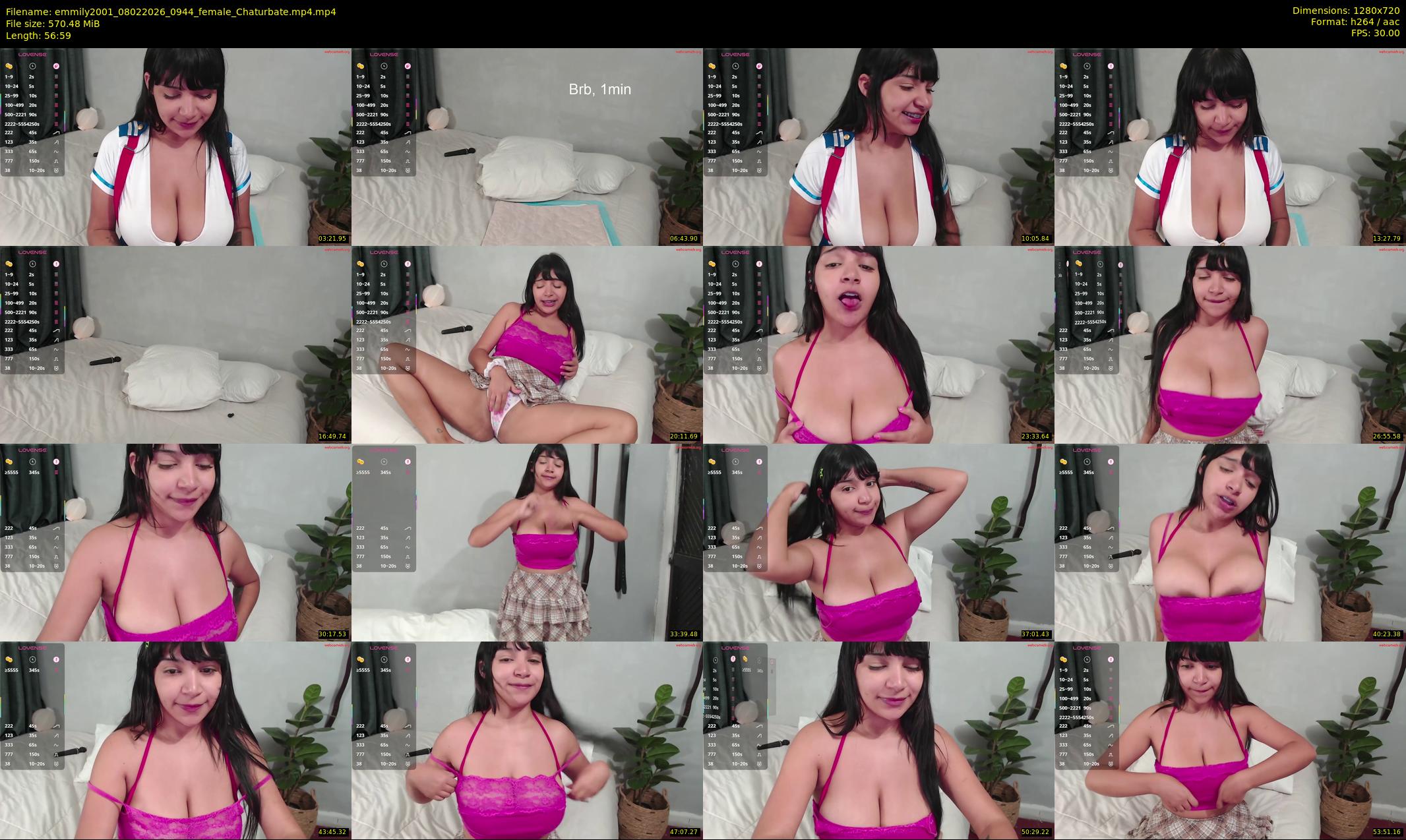 emmily2001 — 57 minute Chaturbate female cam show recording, 720p, Feb 8, 2026