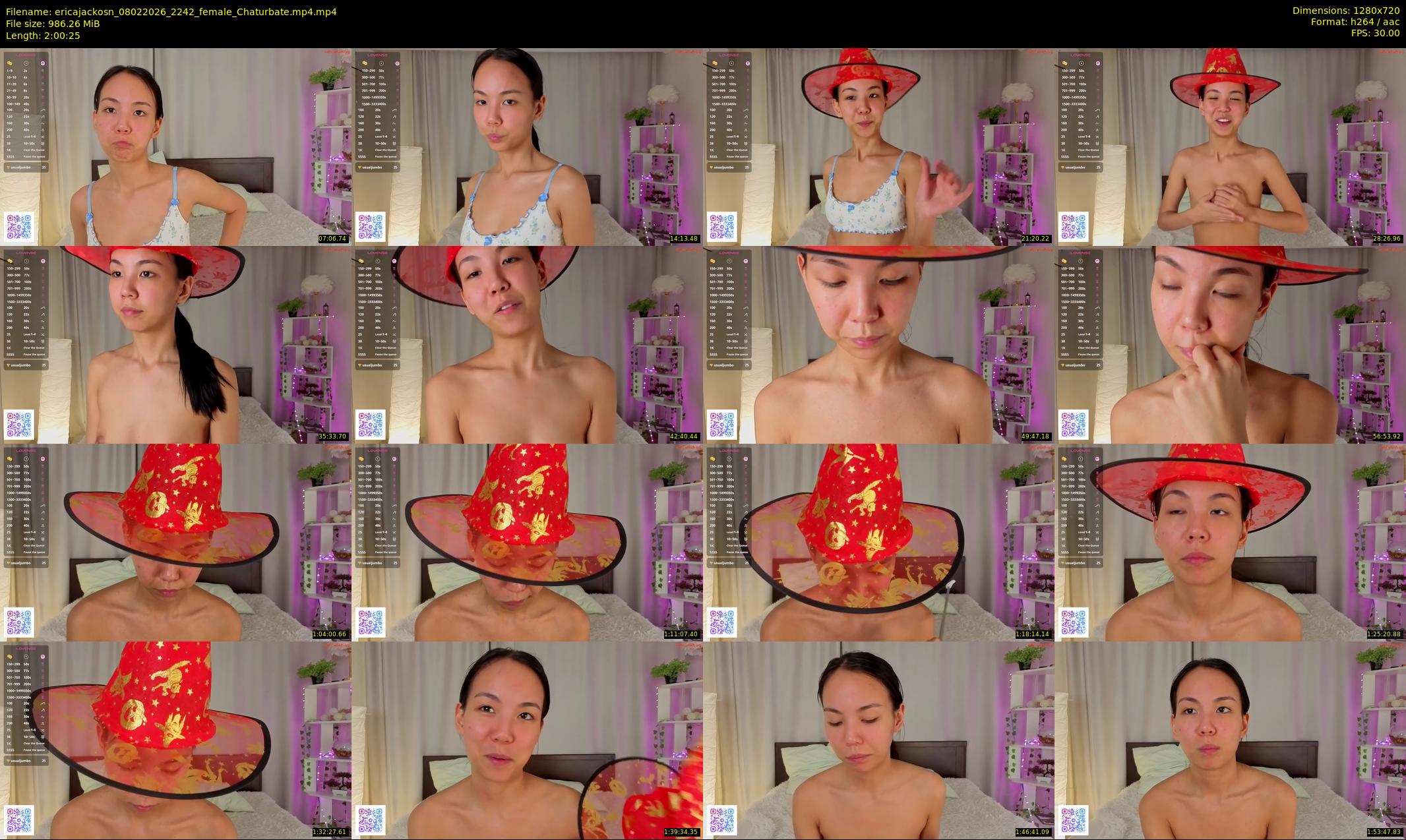 ericajackosn — 121 minute Chaturbate female cam show recording, 720p, Feb 8, 2026