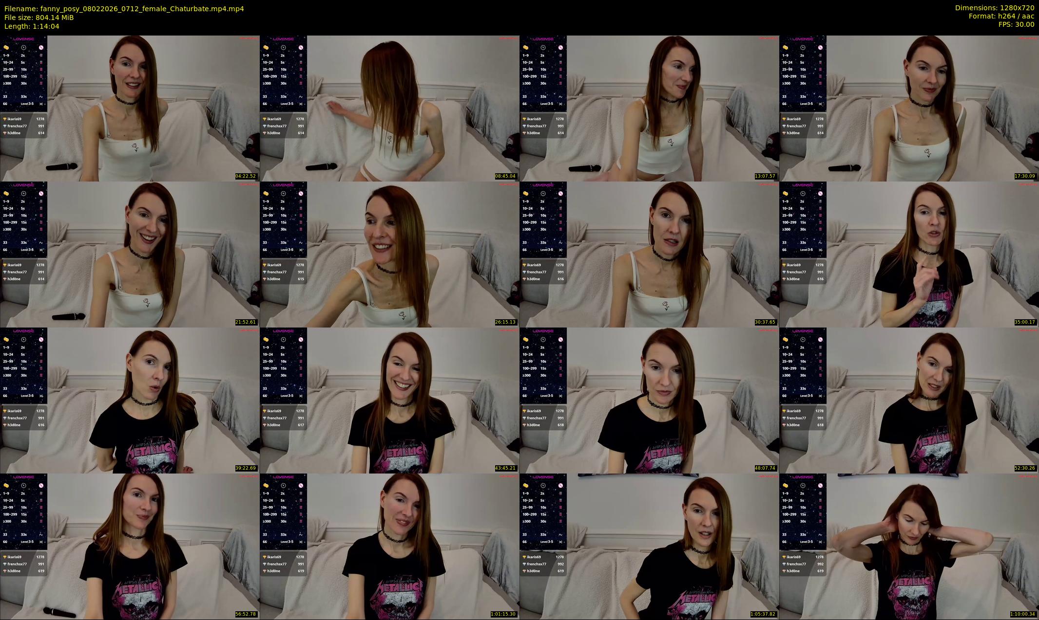 fanny_posy — 75 minute Chaturbate female cam show recording, 720p, Feb 8, 2026