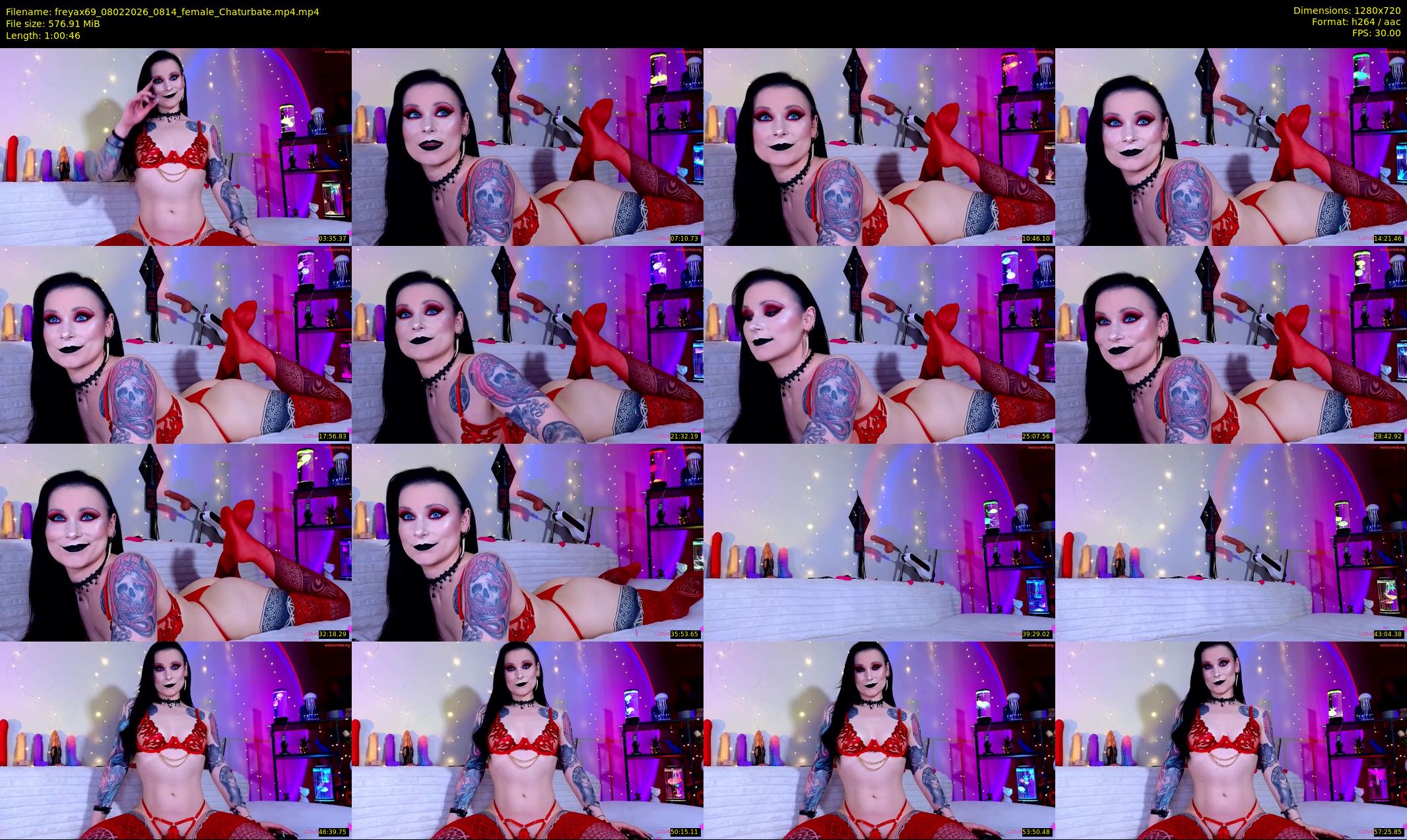 freyax69 — 61 minute Chaturbate female cam show recording, 720p, Feb 8, 2026