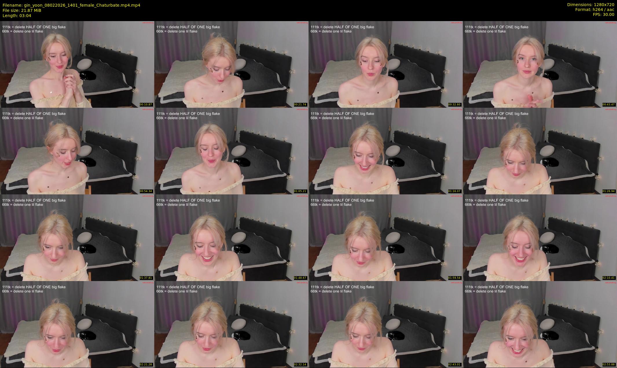 gin_yoon — 4 minute Chaturbate female cam show recording, 720p, Feb 8, 2026
