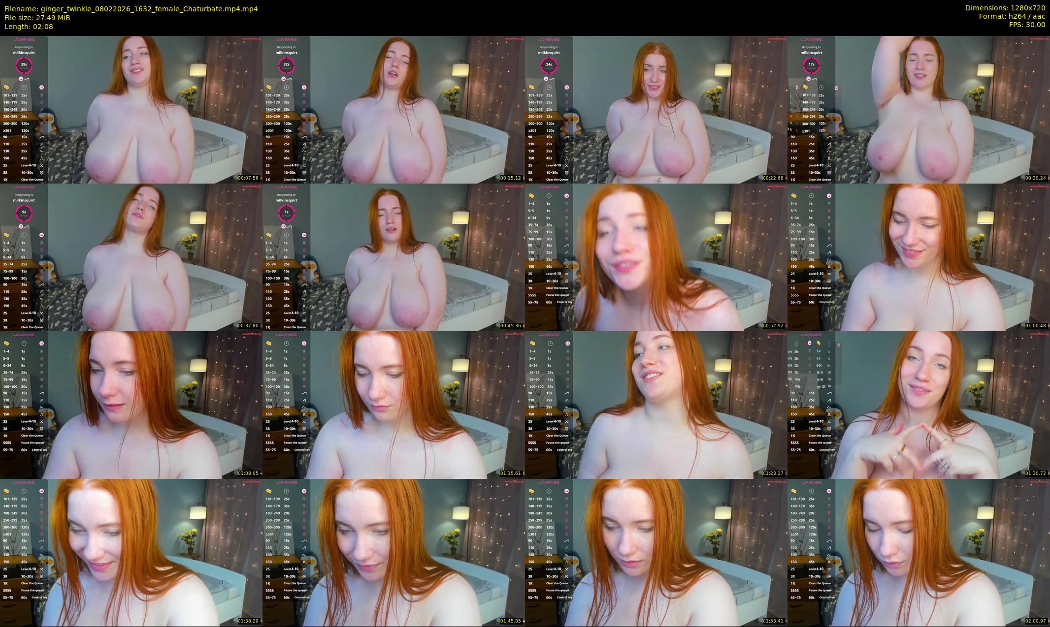 ginger_twinkle — 3 minute Chaturbate female cam show recording, 720p, Feb 8, 2026