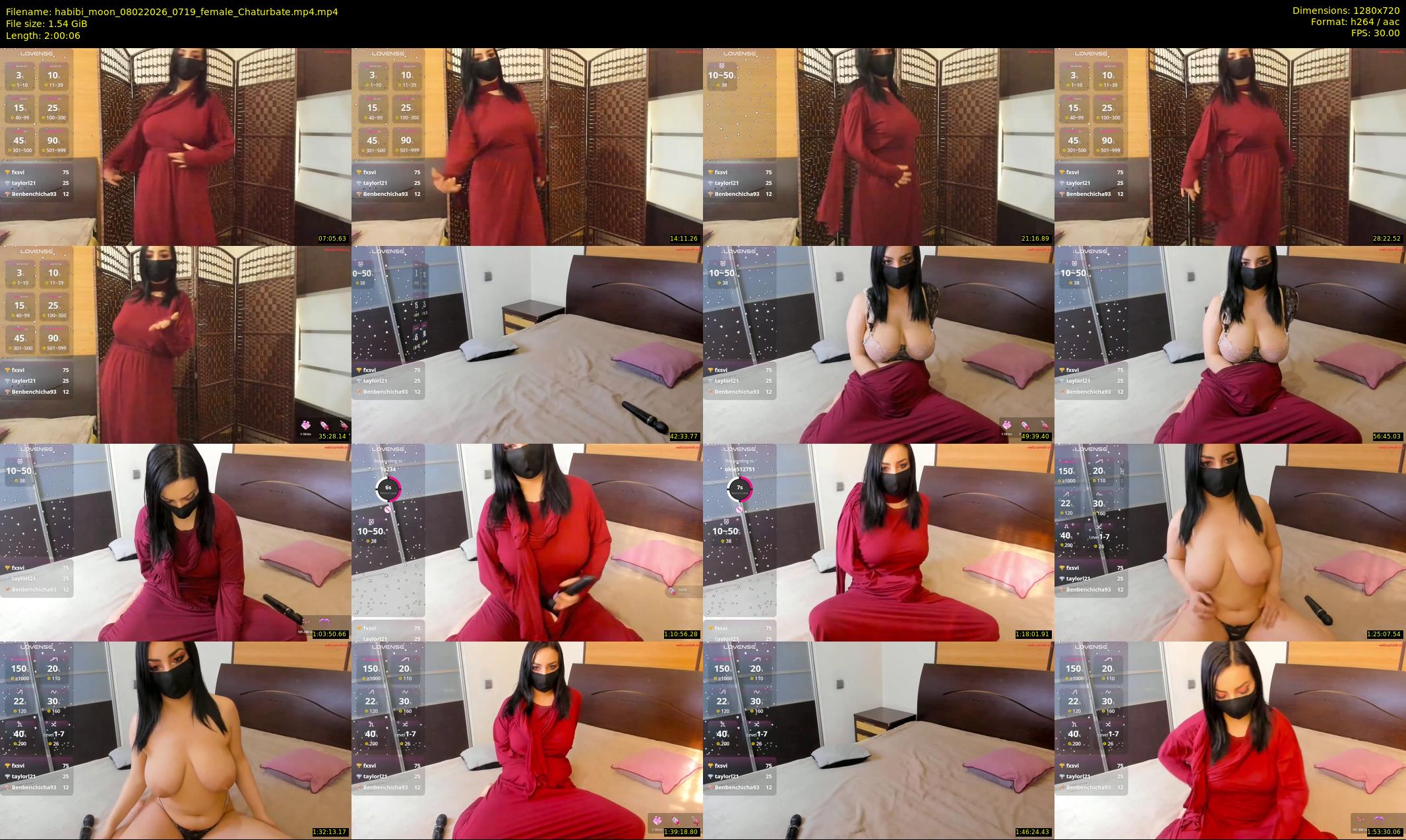 habibi_moon — 121 minute Chaturbate female cam show recording, 720p, Feb 8, 2026