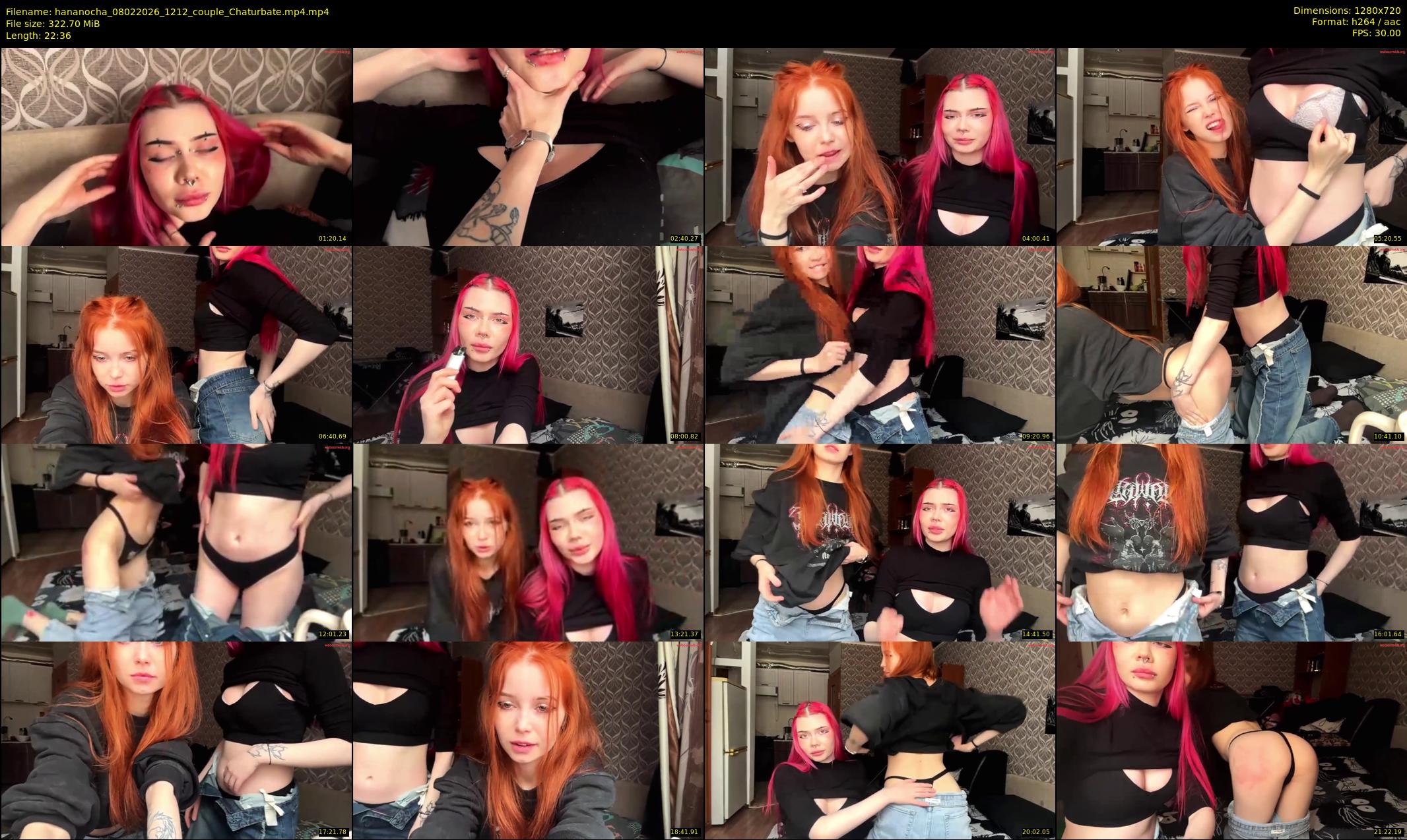 hananocha — 23 minute Chaturbate couple cam show recording, 720p, Feb 8, 2026