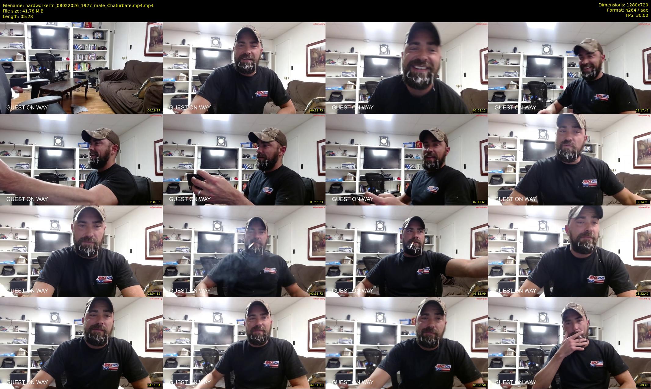 hardworkertn — 6 minute Chaturbate male cam show recording, 720p, Feb 8, 2026