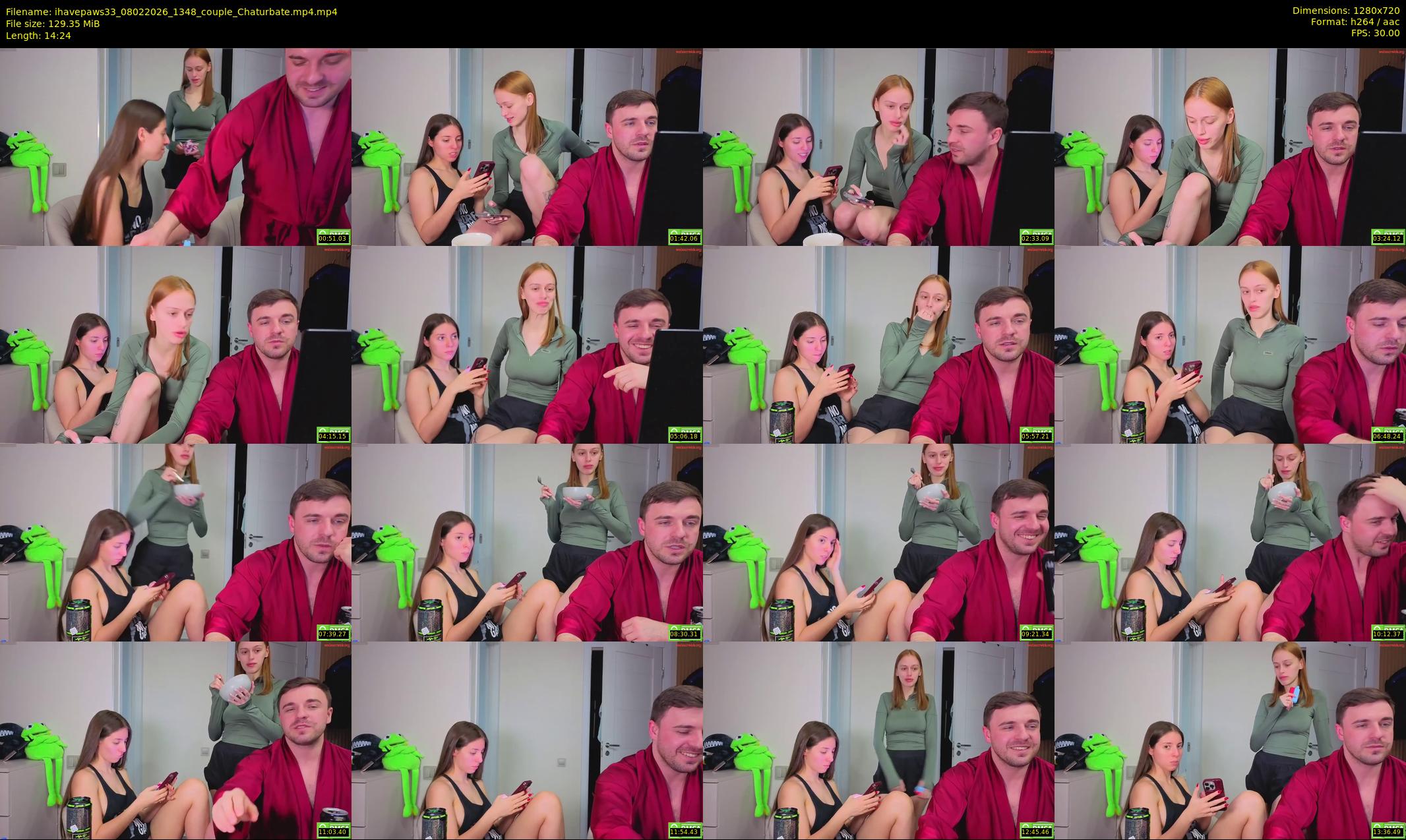 ihavepaws33 — 15 minute Chaturbate couple cam show recording, 720p, Feb 8, 2026