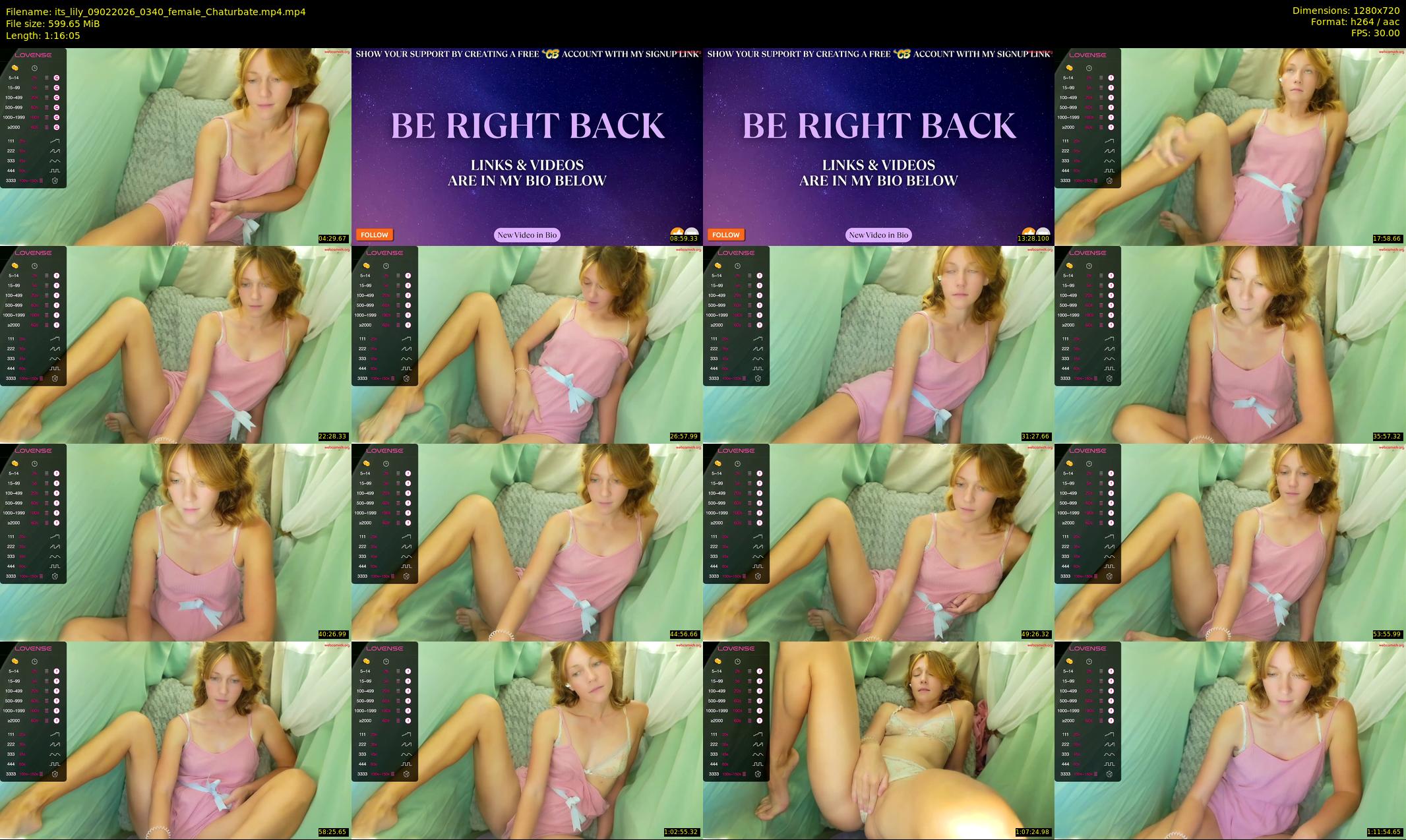 its_lily — 77 minute Chaturbate female cam show recording, 720p, Feb 9, 2026