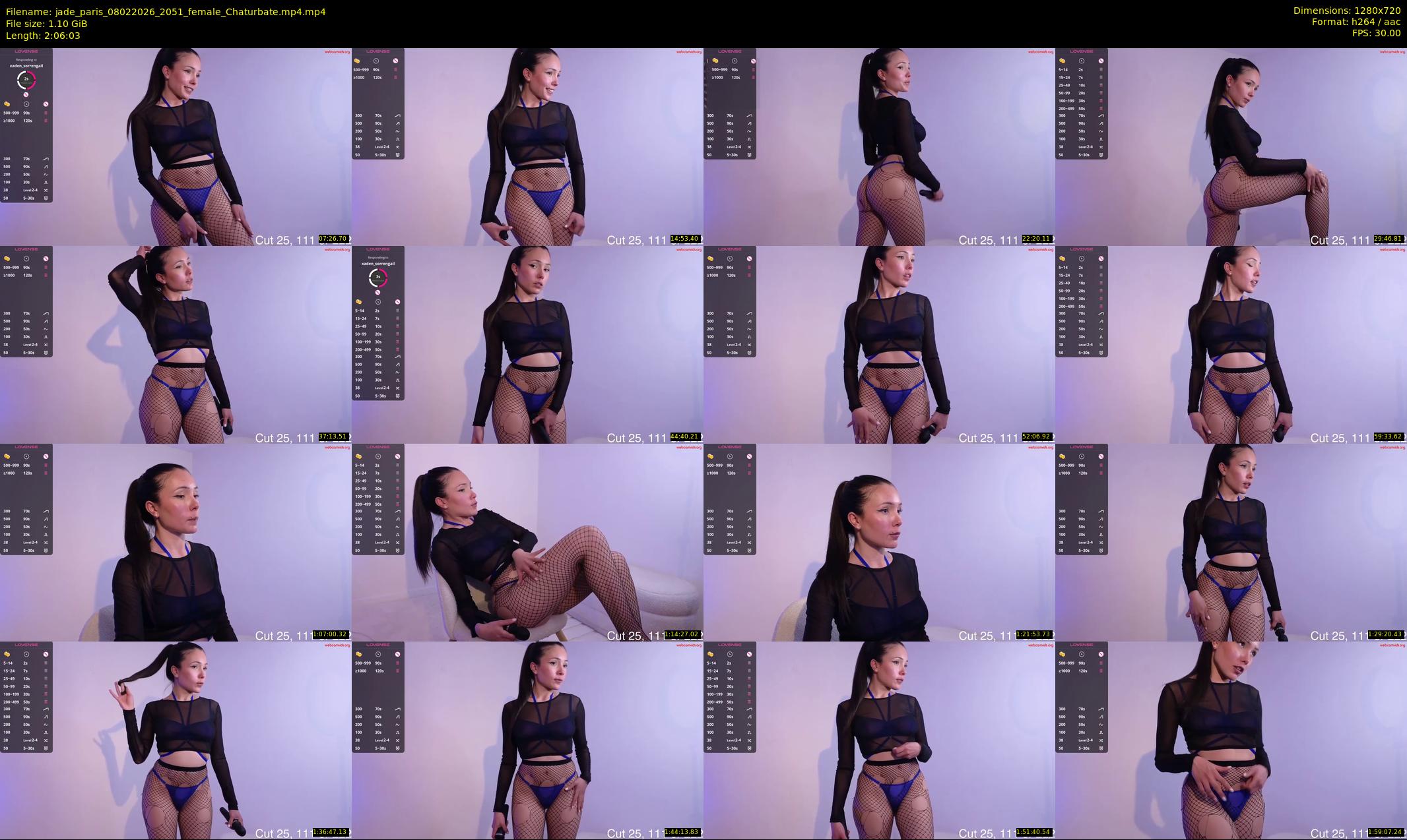jade_paris — 127 minute Chaturbate female cam show recording, 720p, Feb 8, 2026