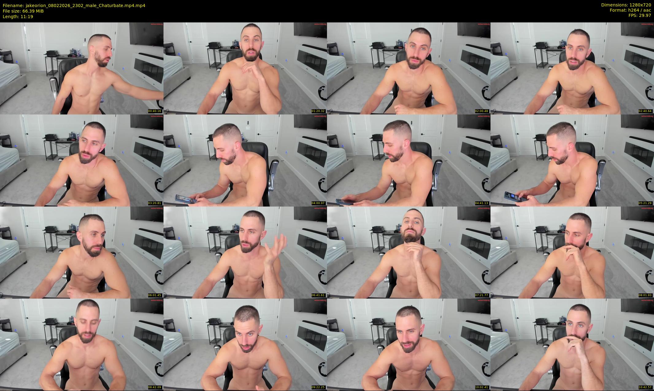 jakeorion — 12 minute Chaturbate male cam show recording, 720p, Feb 8, 2026
