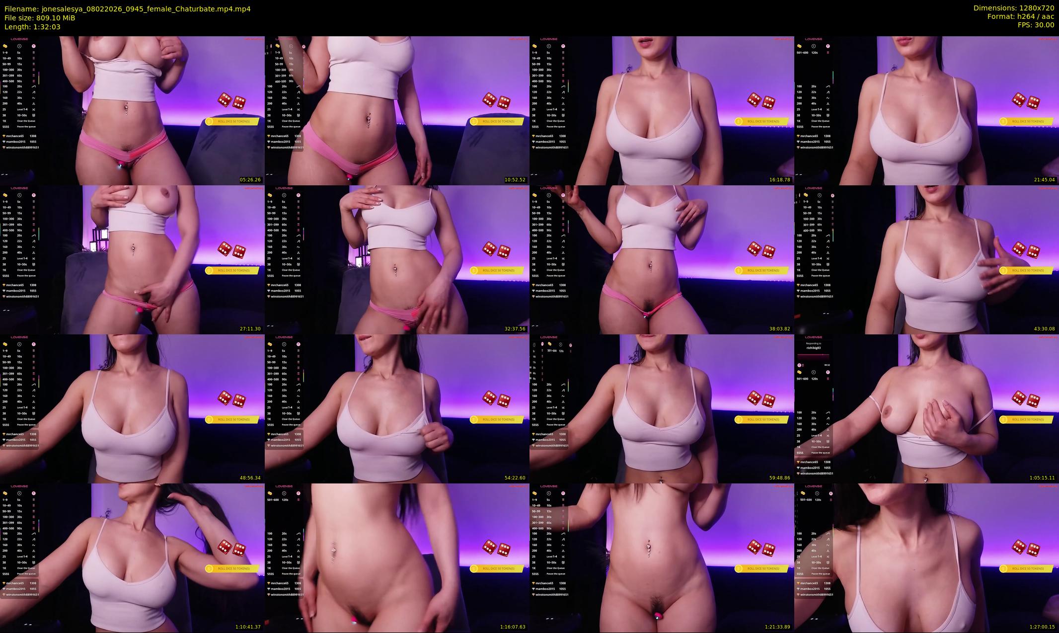 jonesalesya — 93 minute Chaturbate female cam show recording, 720p, Feb 8, 2026