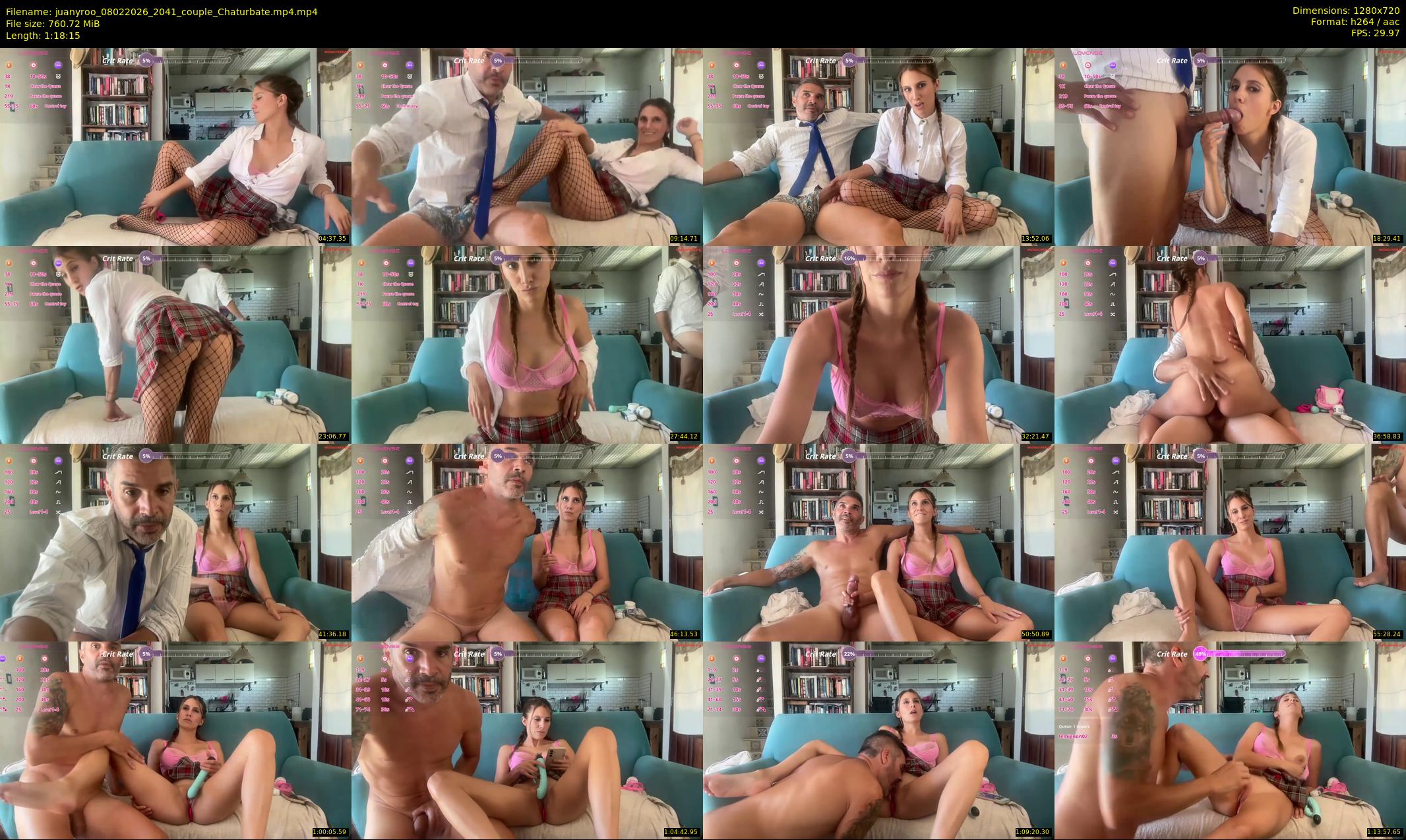 juanyroo — 79 minute Chaturbate couple cam show recording, 720p, Feb 8, 2026