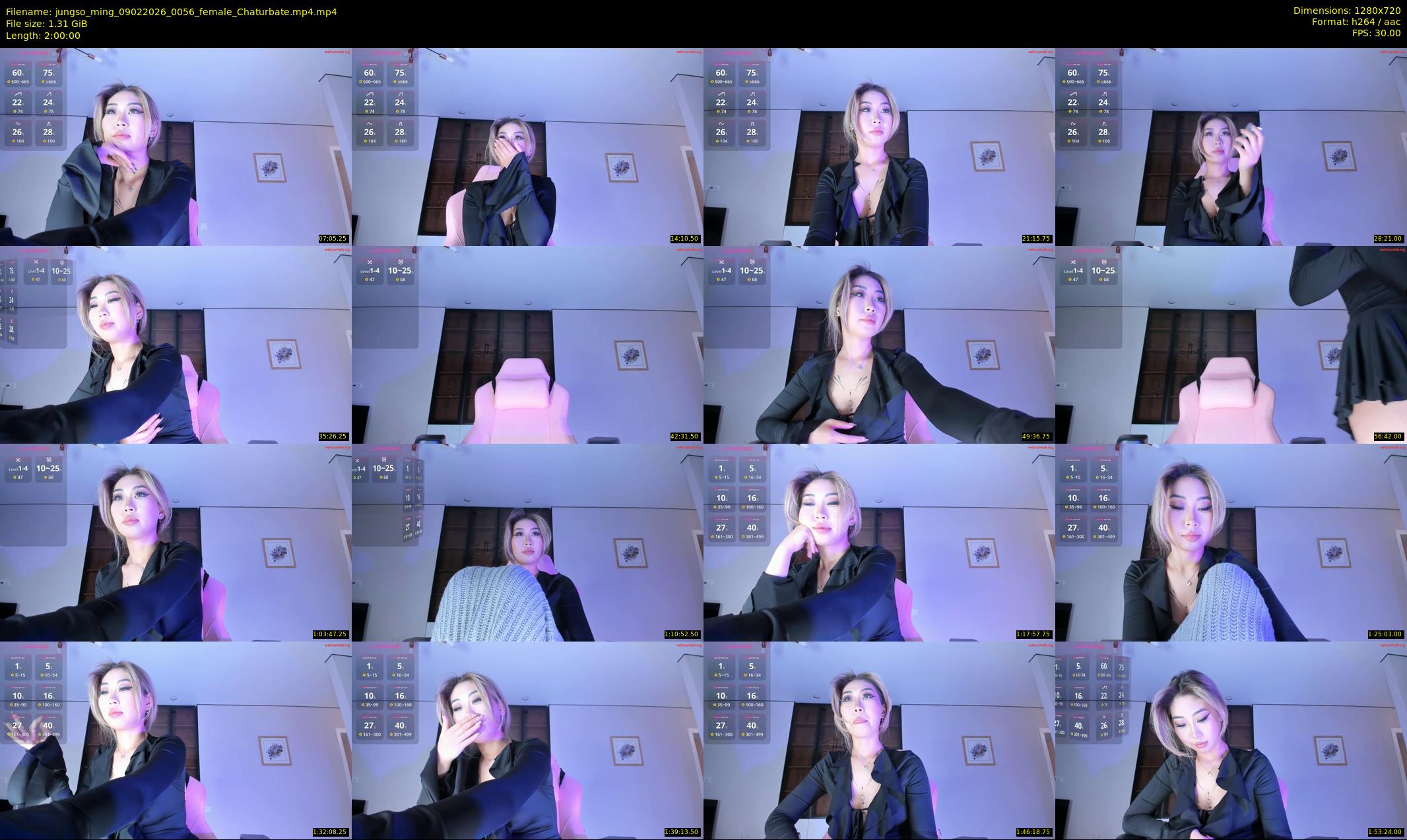 jungso_ming — 120 minute Chaturbate female cam show recording, 720p, Feb 9, 2026