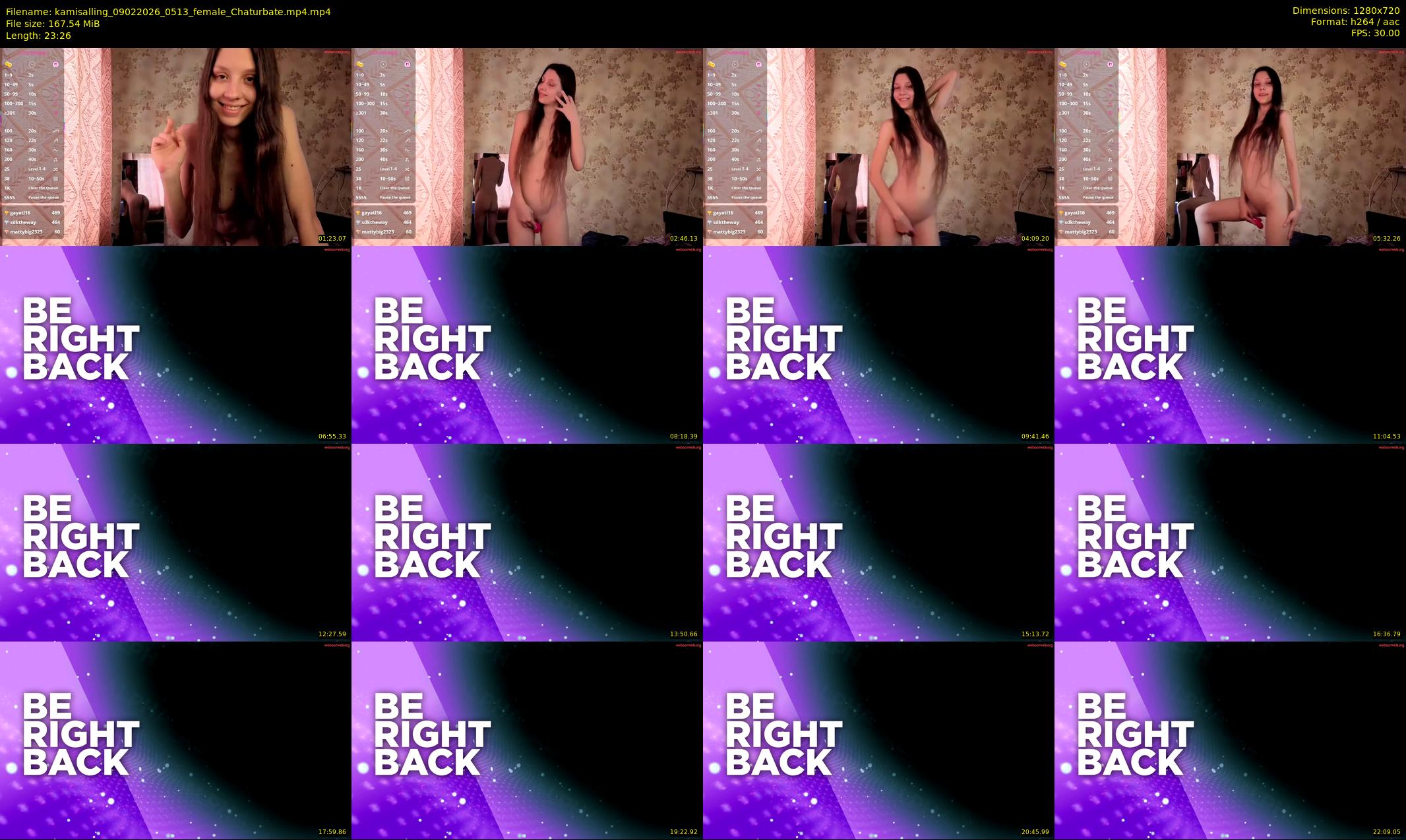 kamisalling — 24 minute Chaturbate female cam show recording, 720p, Feb 9, 2026