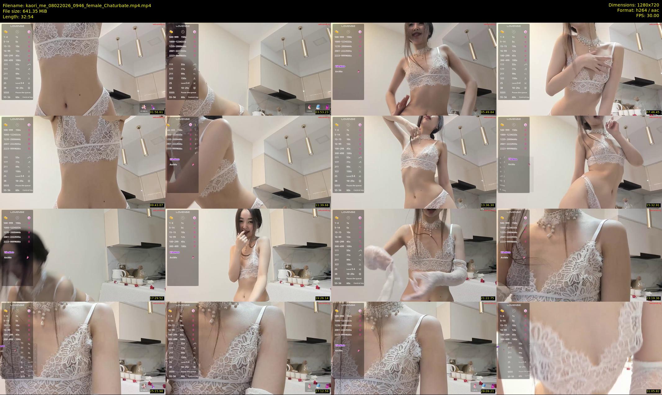 kaori_me — 33 minute Chaturbate female cam show recording, 720p, Feb 8, 2026