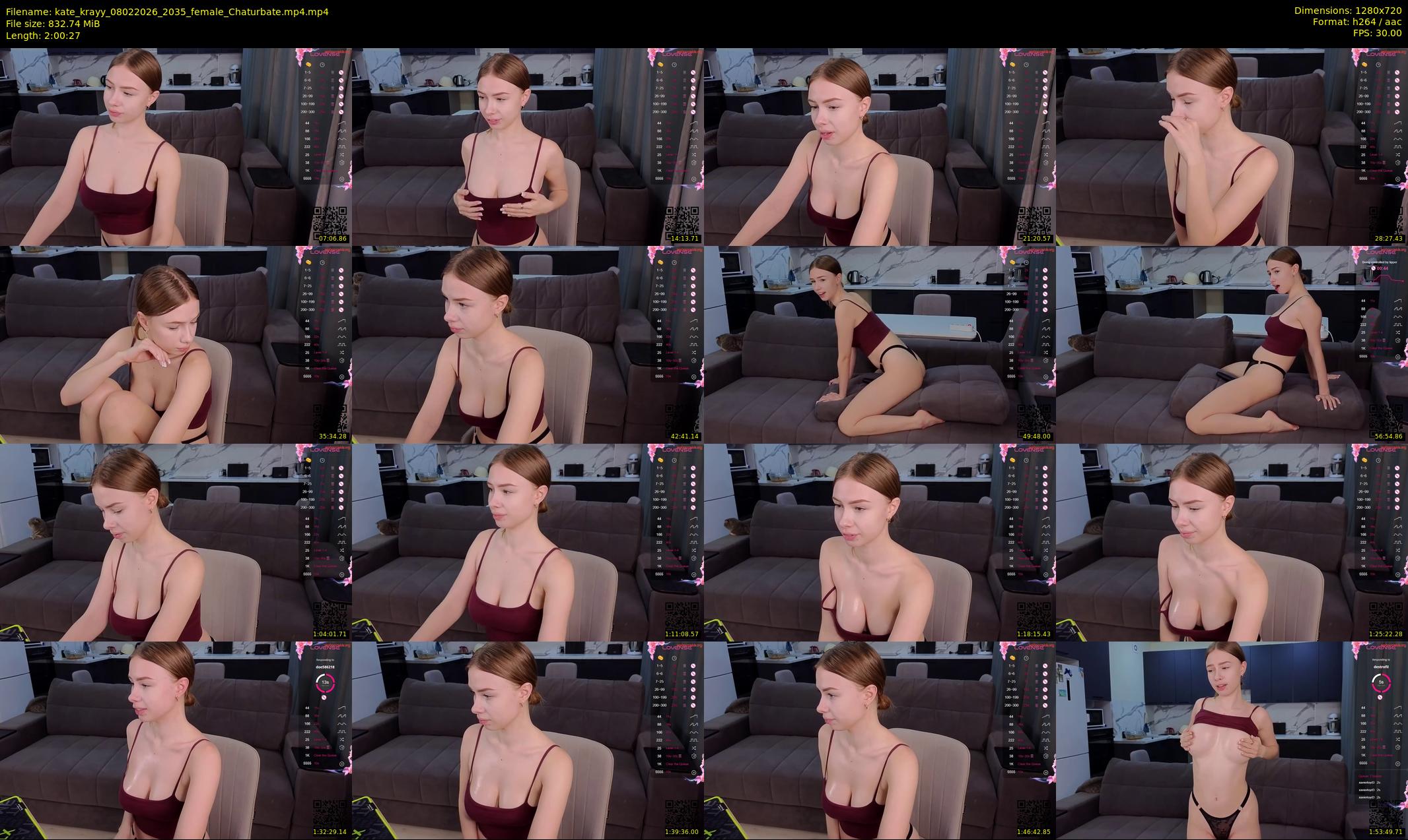 kate_krayy — 121 minute Chaturbate female cam show recording, 720p, Feb 8, 2026