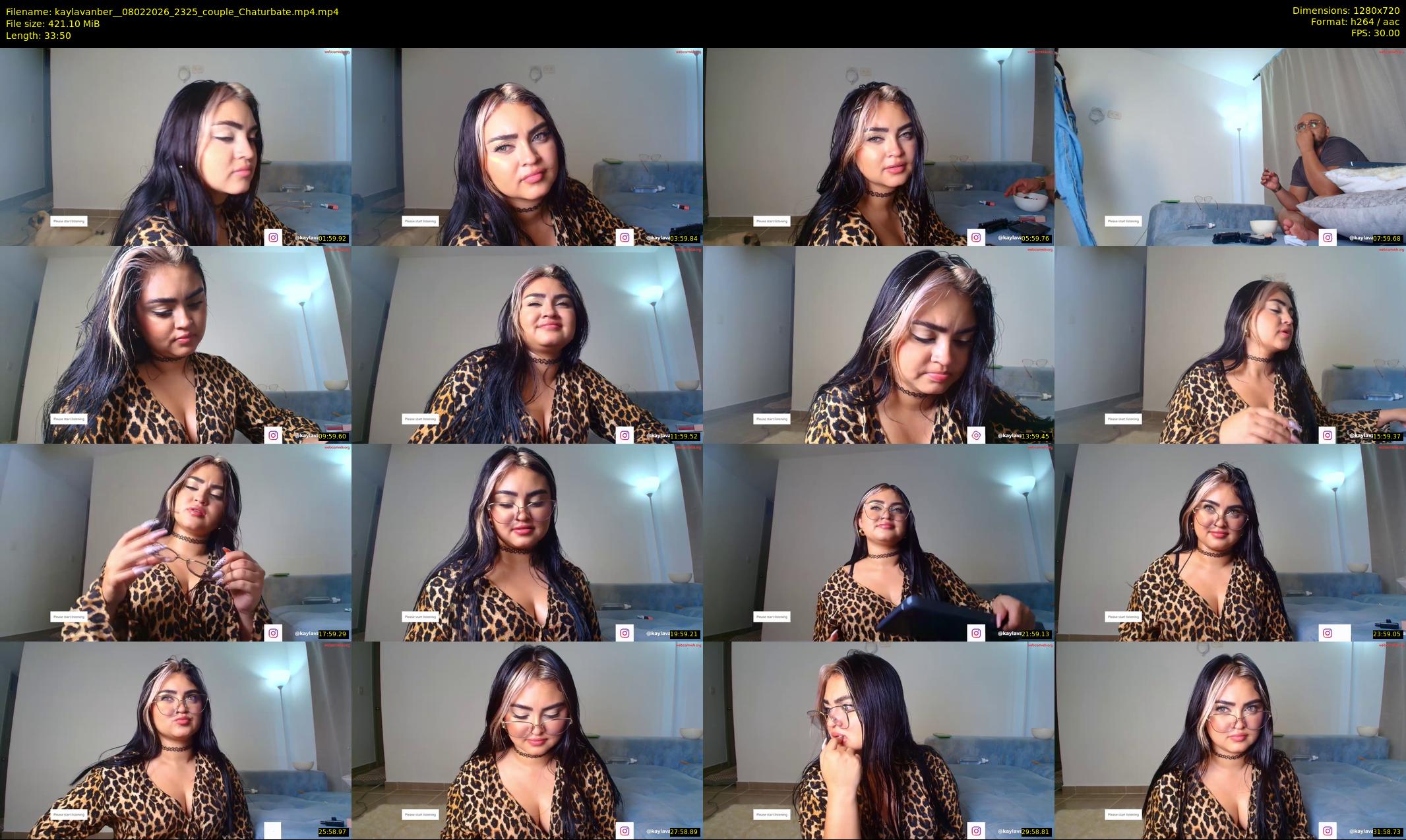 kaylavanber_ — 34 minute Chaturbate couple cam show recording, 720p, Feb 8, 2026