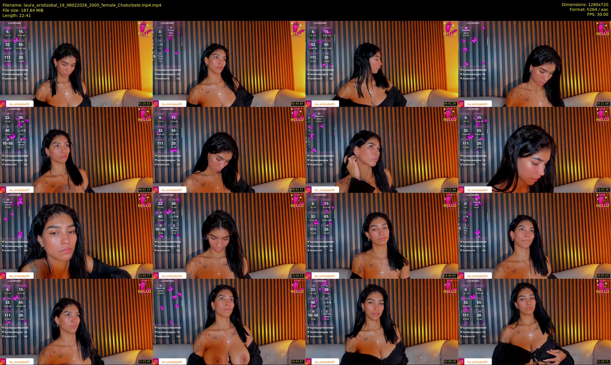 laura_aristizabal_19 — 23 minute Chaturbate female cam show recording, 720p, Feb 8, 2026