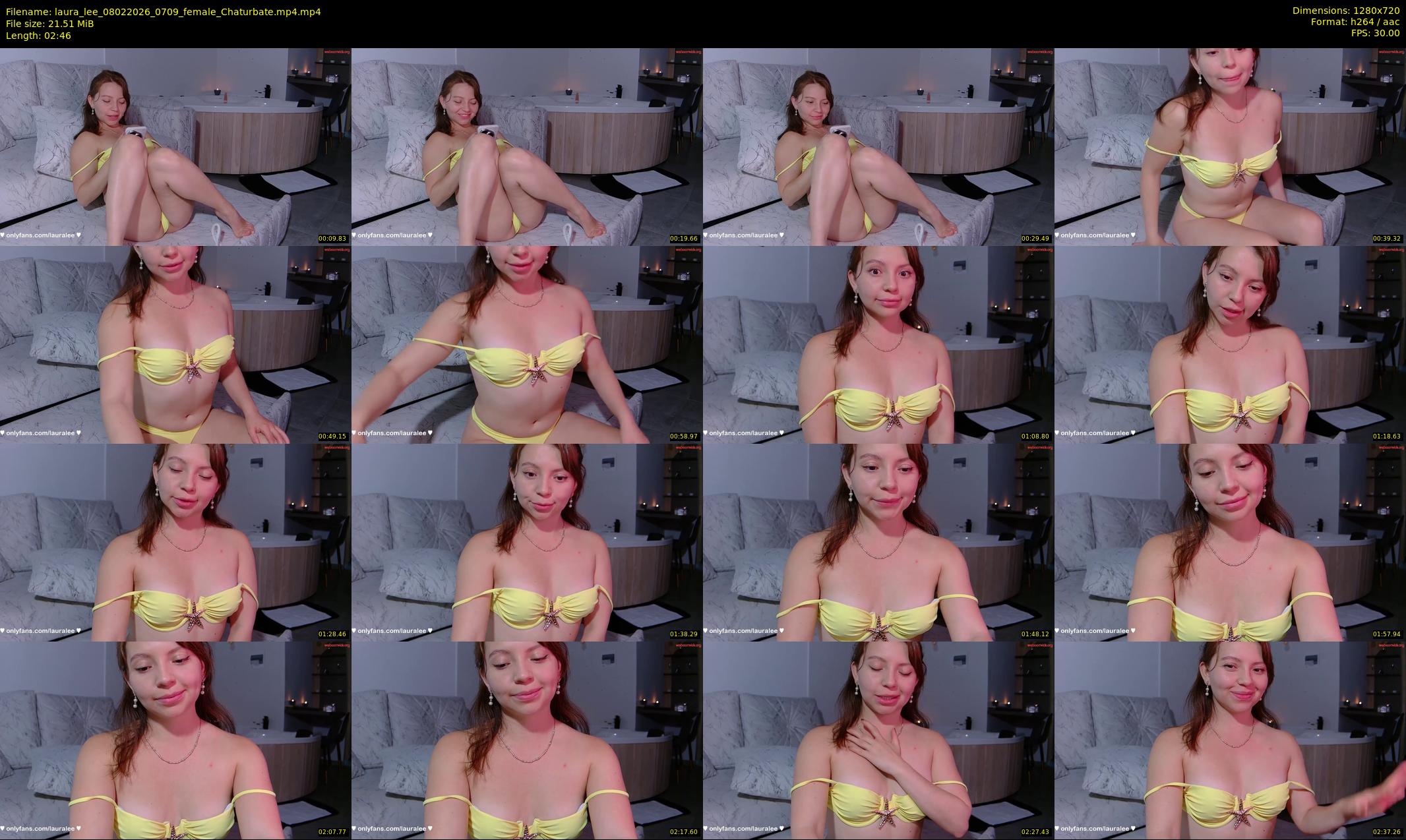 laura_lee — 3 minute Chaturbate female cam show recording, 720p, Feb 8, 2026