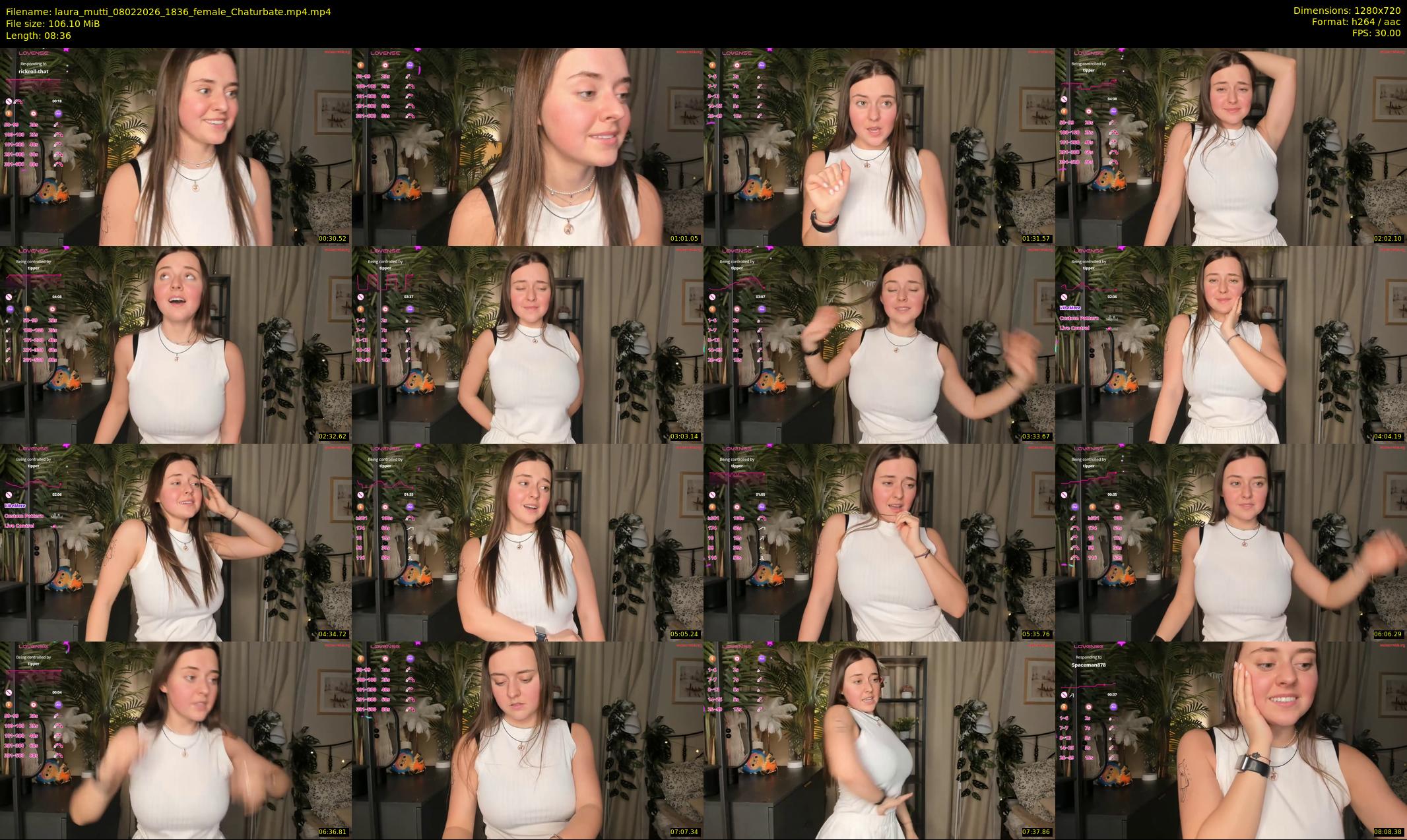 laura_mutti — 9 minute Chaturbate female cam show recording, 720p, Feb 8, 2026