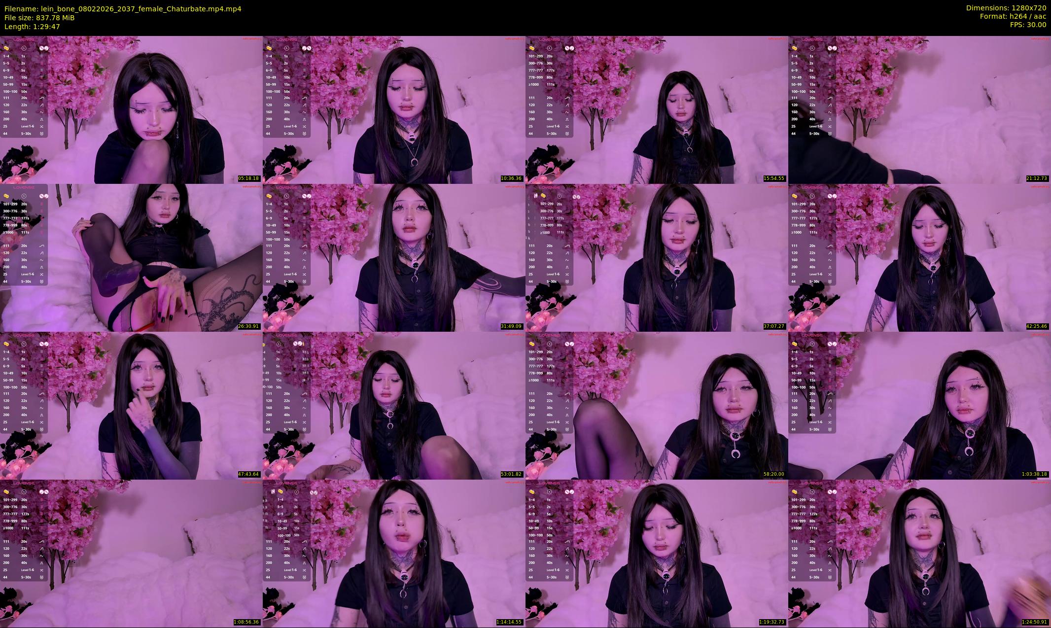 lein_bone — 90 minute Chaturbate female cam show recording, 720p, Feb 8, 2026