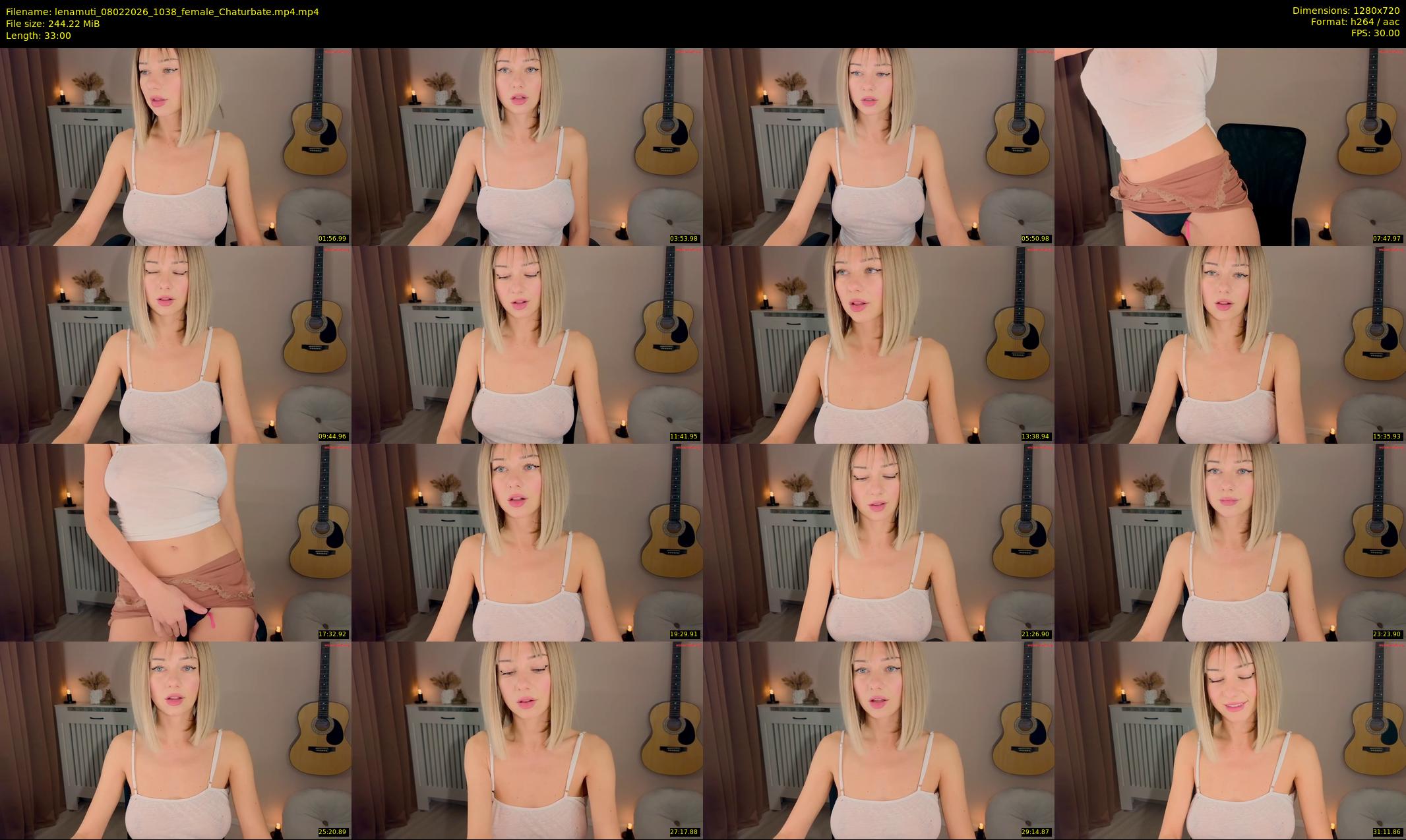 lenamuti — 33 minute Chaturbate female cam show recording, 720p, Feb 8, 2026