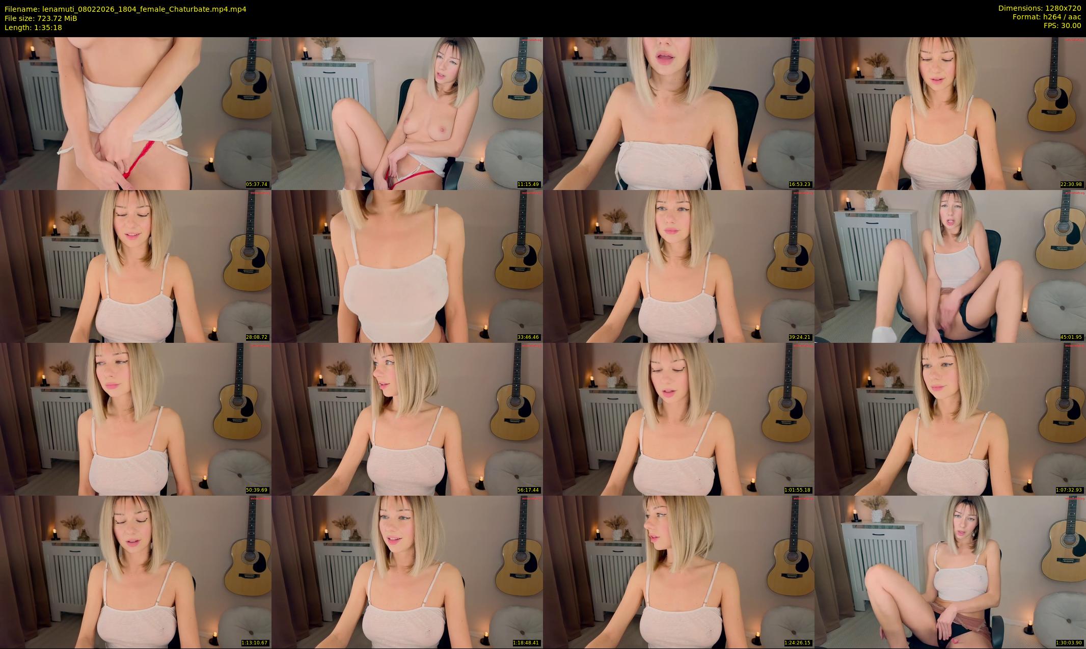lenamuti — 96 minute Chaturbate female cam show recording, 720p, Feb 8, 2026