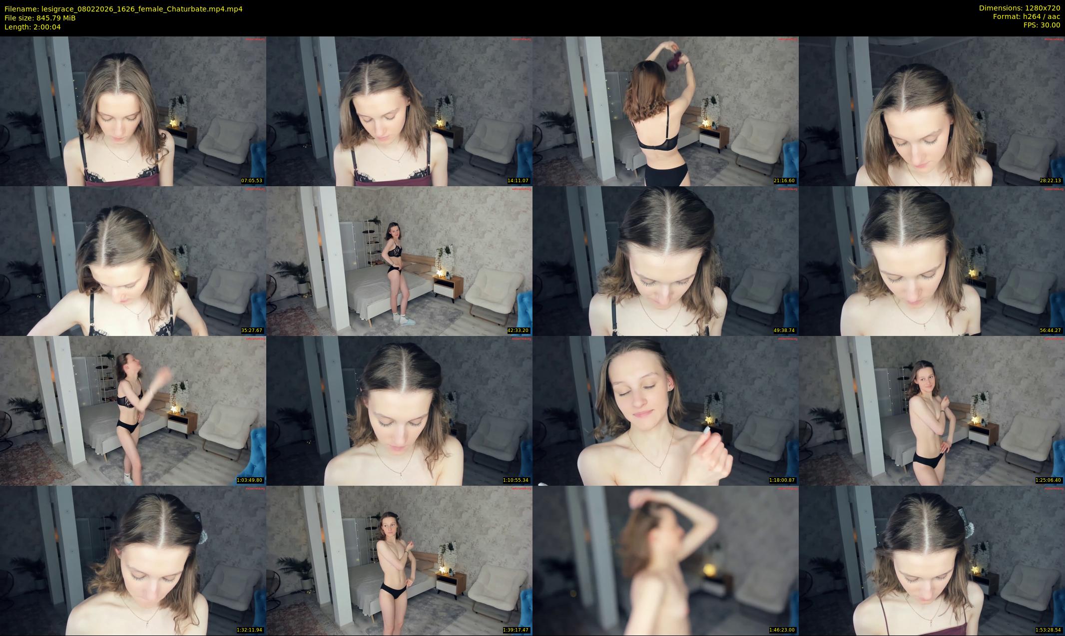 lesigrace — 121 minute Chaturbate female cam show recording, 720p, Feb 8, 2026