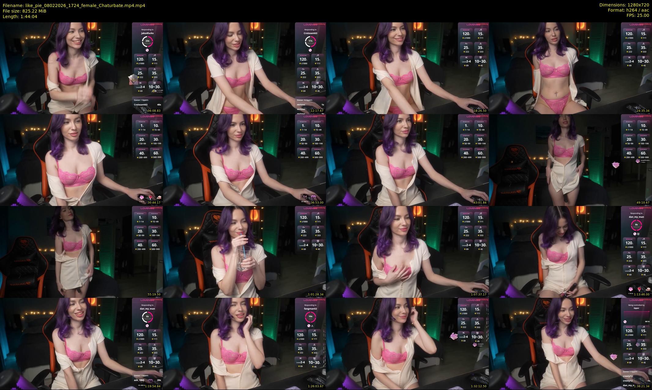 like_pie — 105 minute Chaturbate couple cam show recording, 720p, Feb 8, 2026
