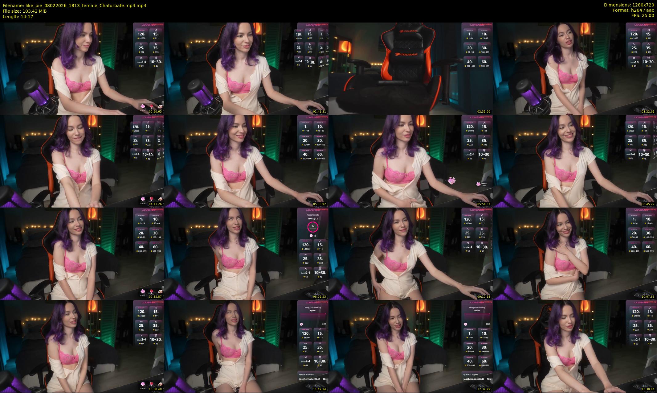 like_pie — 15 minute Chaturbate couple cam show recording, 720p, Feb 8, 2026
