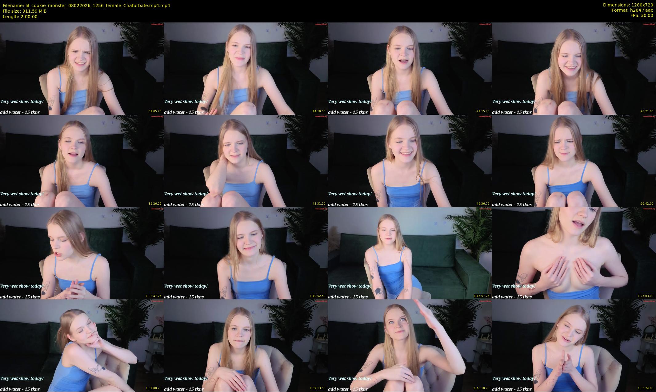 lil_cookie_monster — 120 minute Chaturbate female cam show recording, 720p, Feb 8, 2026