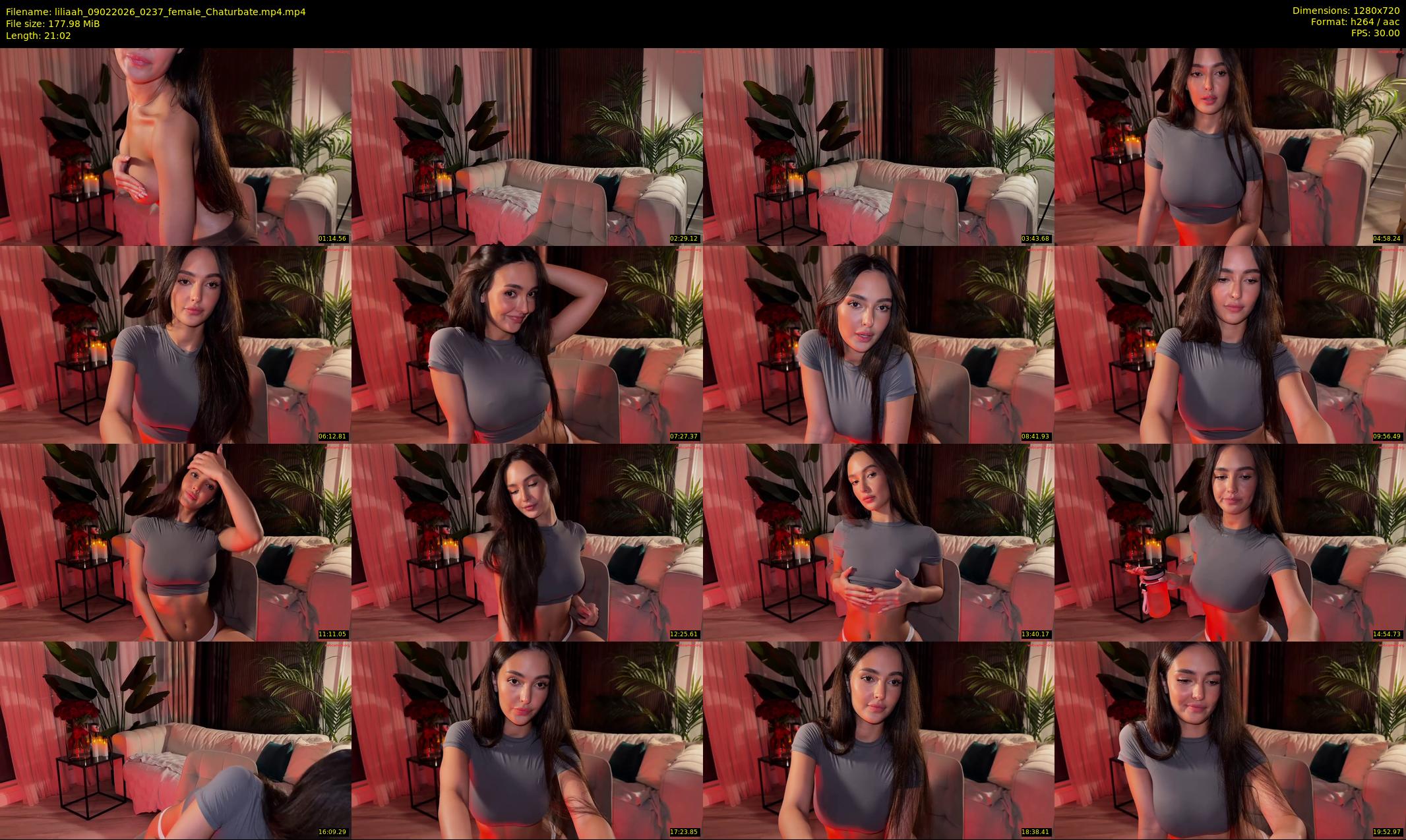 liliaah — 22 minute Chaturbate female cam show recording, 720p, Feb 9, 2026
