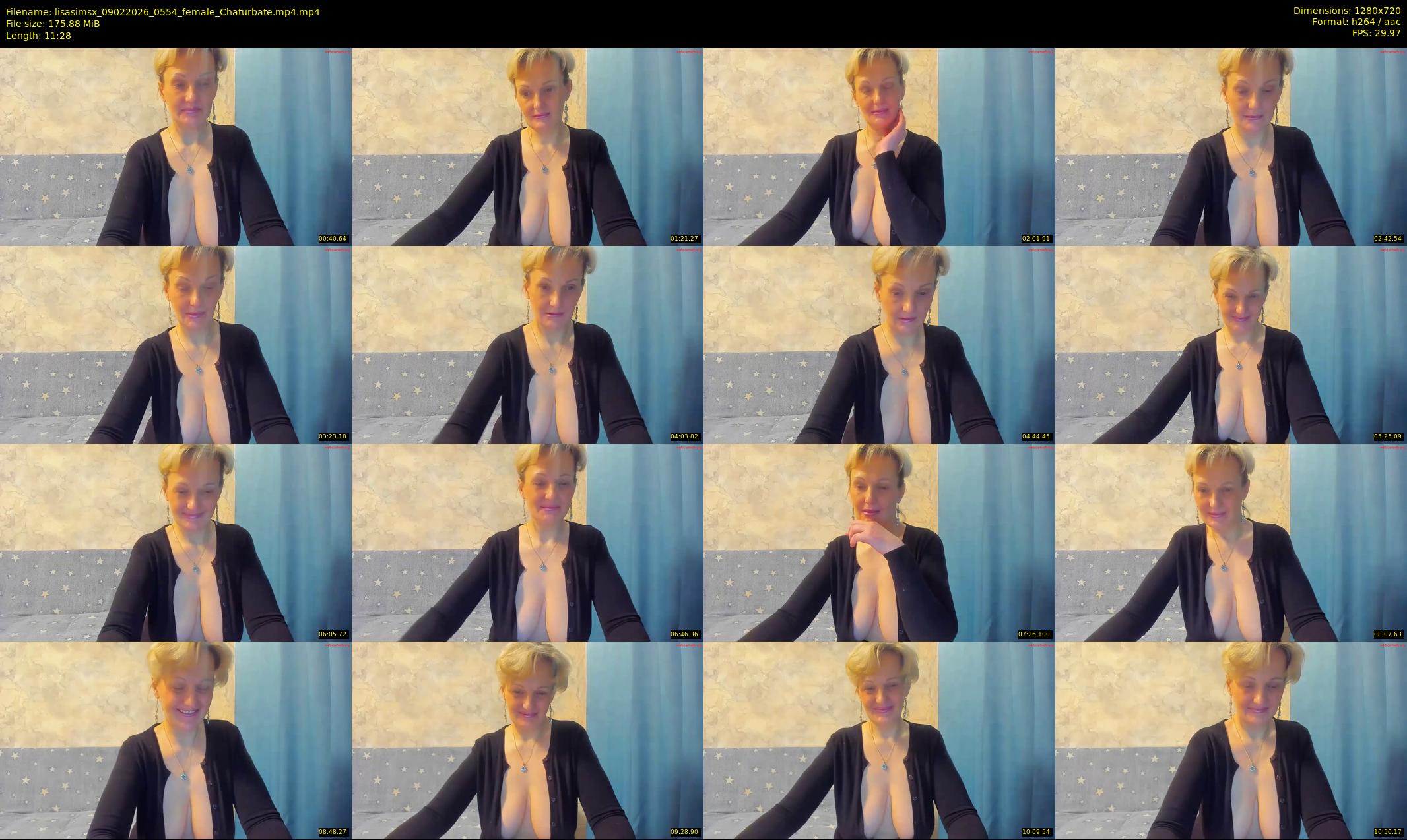 lisasimsx — 12 minute Chaturbate female cam show recording, 720p, Feb 9, 2026