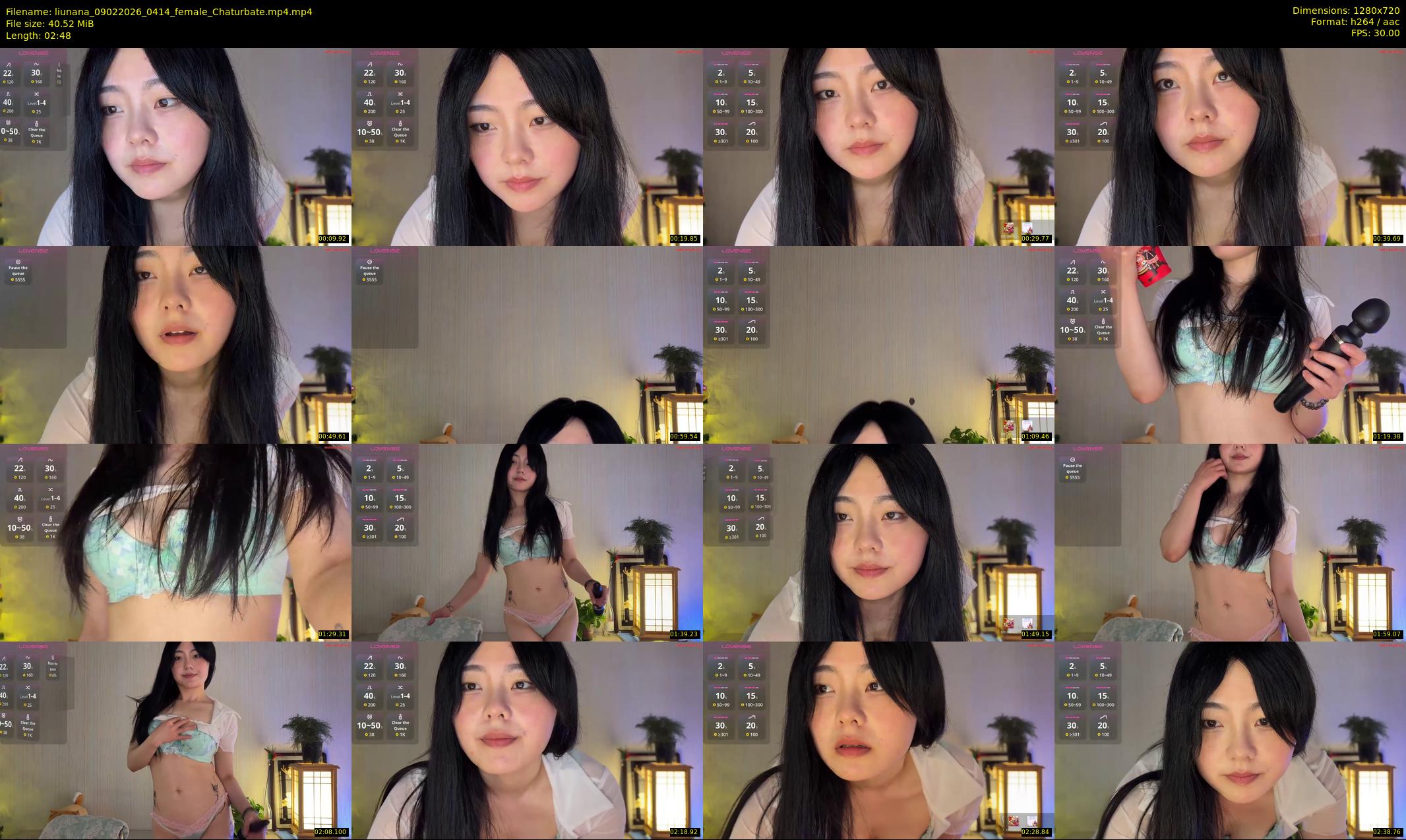 liunana — 3 minute Chaturbate female cam show recording, 720p, Feb 9, 2026