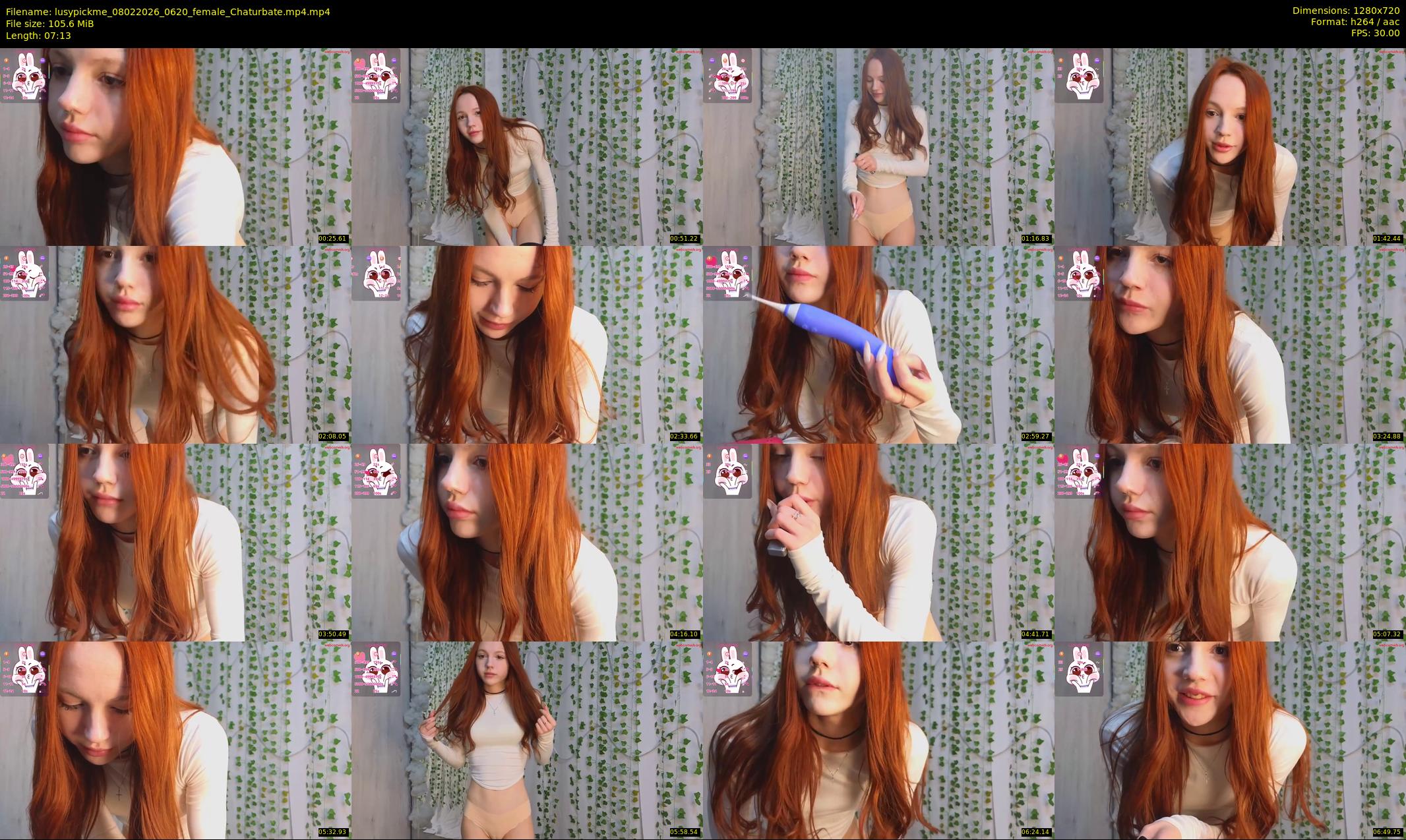 lusypickme — 8 minute Chaturbate female cam show recording, 720p, Feb 8, 2026