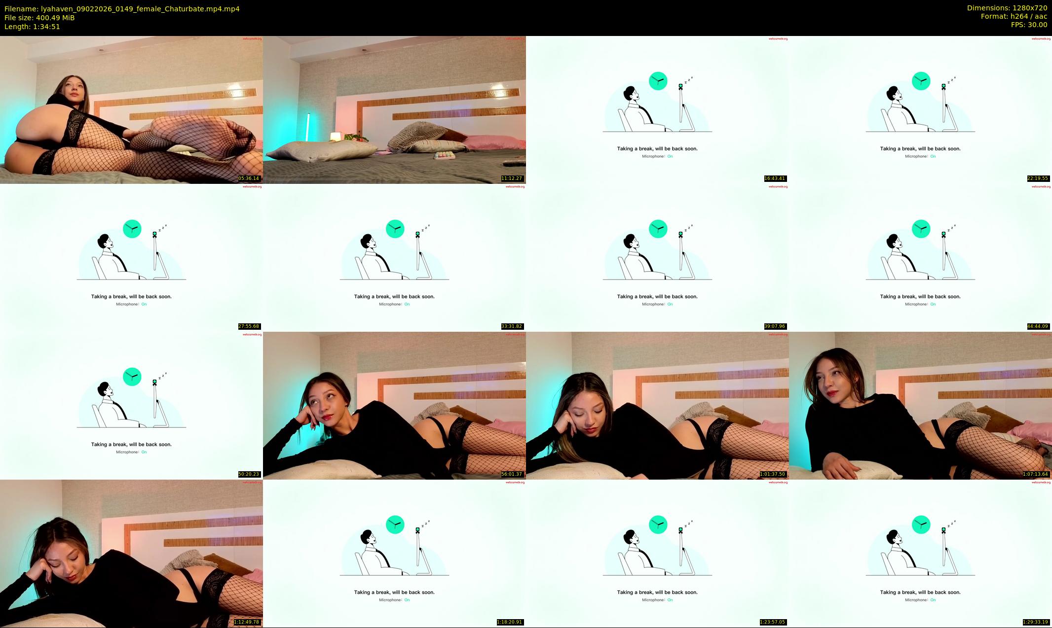 lyahaven — 95 minute Chaturbate female cam show recording, 720p, Feb 9, 2026