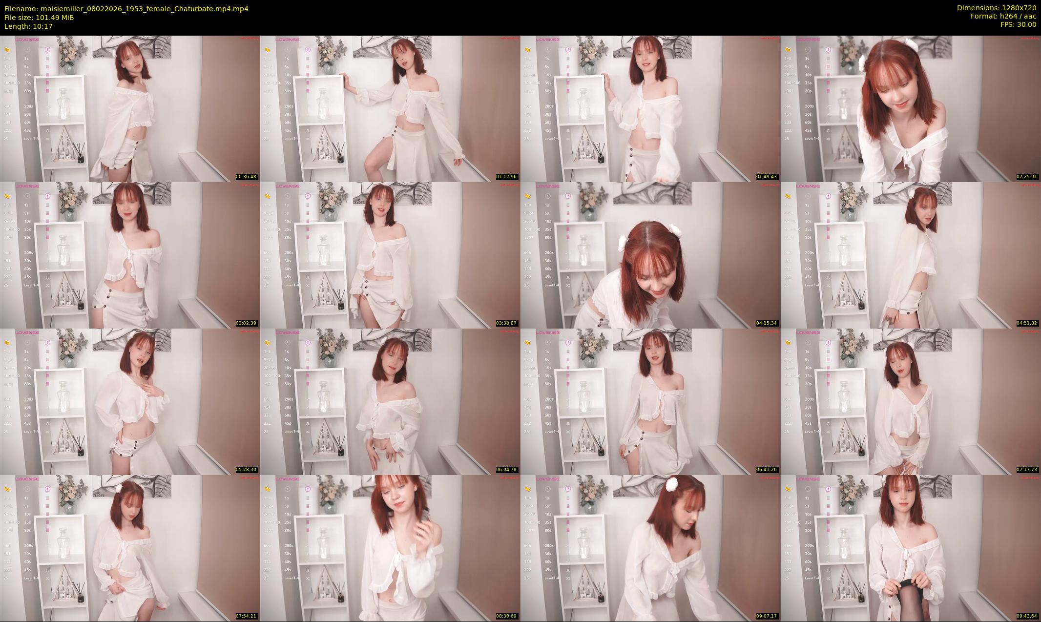 maisiemiller — 11 minute Chaturbate female cam show recording, 720p, Feb 8, 2026
