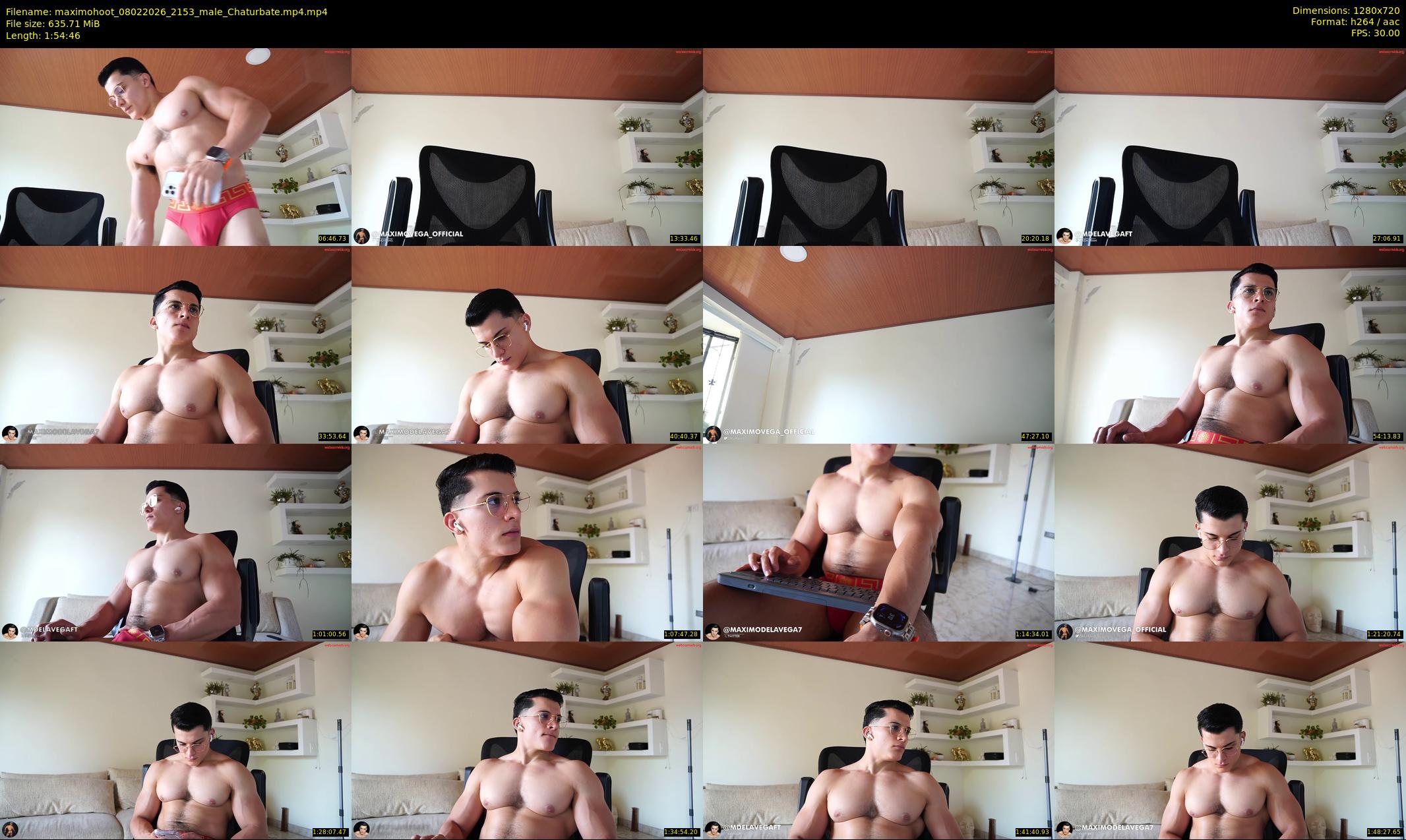 maximohoot — 115 minute Chaturbate male cam show recording, 720p, Feb 8, 2026