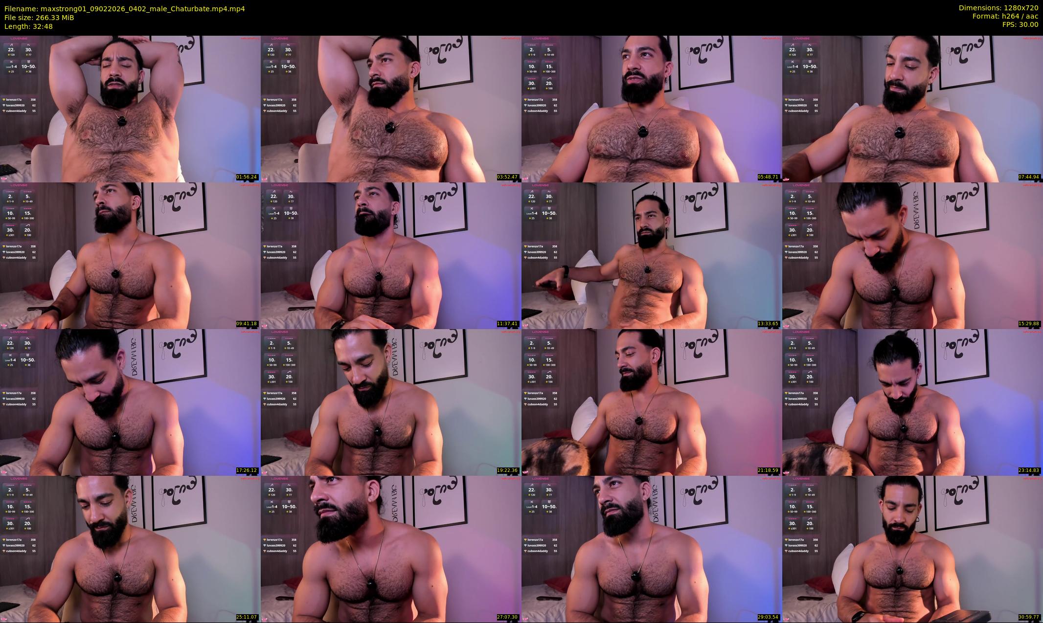 maxstrong01 — 33 minute Chaturbate male cam show recording, 720p, Feb 9, 2026